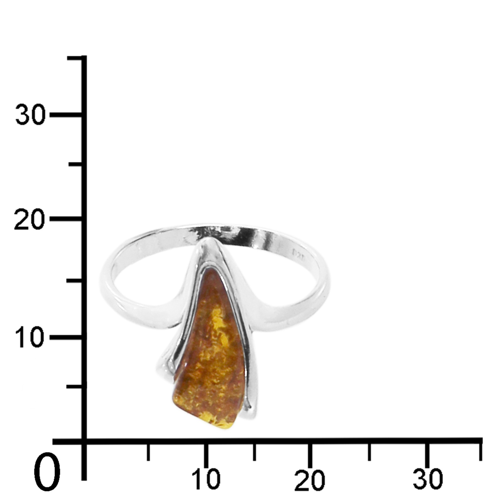 OSTSEE-SCHMUCK Fingerring »- Mary - Silber 925/000 - Bernstein«