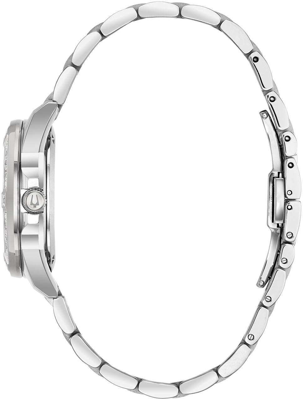 Bulova Quarzuhr »Marine Star« Armbanduhr, Damenuhr, Datum, Diamanten, Saphirglas, Edelstahlarmband