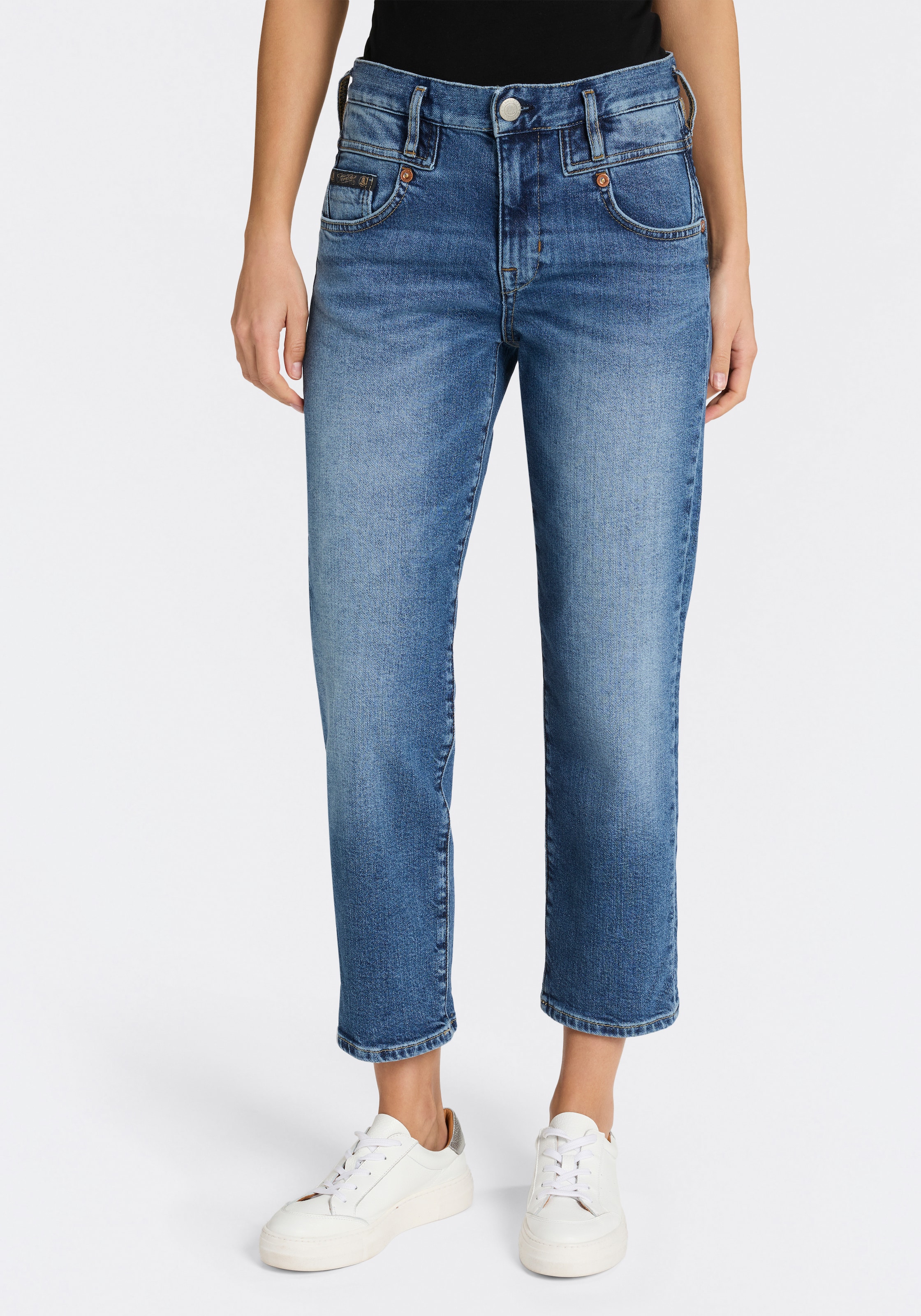 Herrlicher 5-Pocket-Jeans »Breezy Cropped Denim« Straight Fit