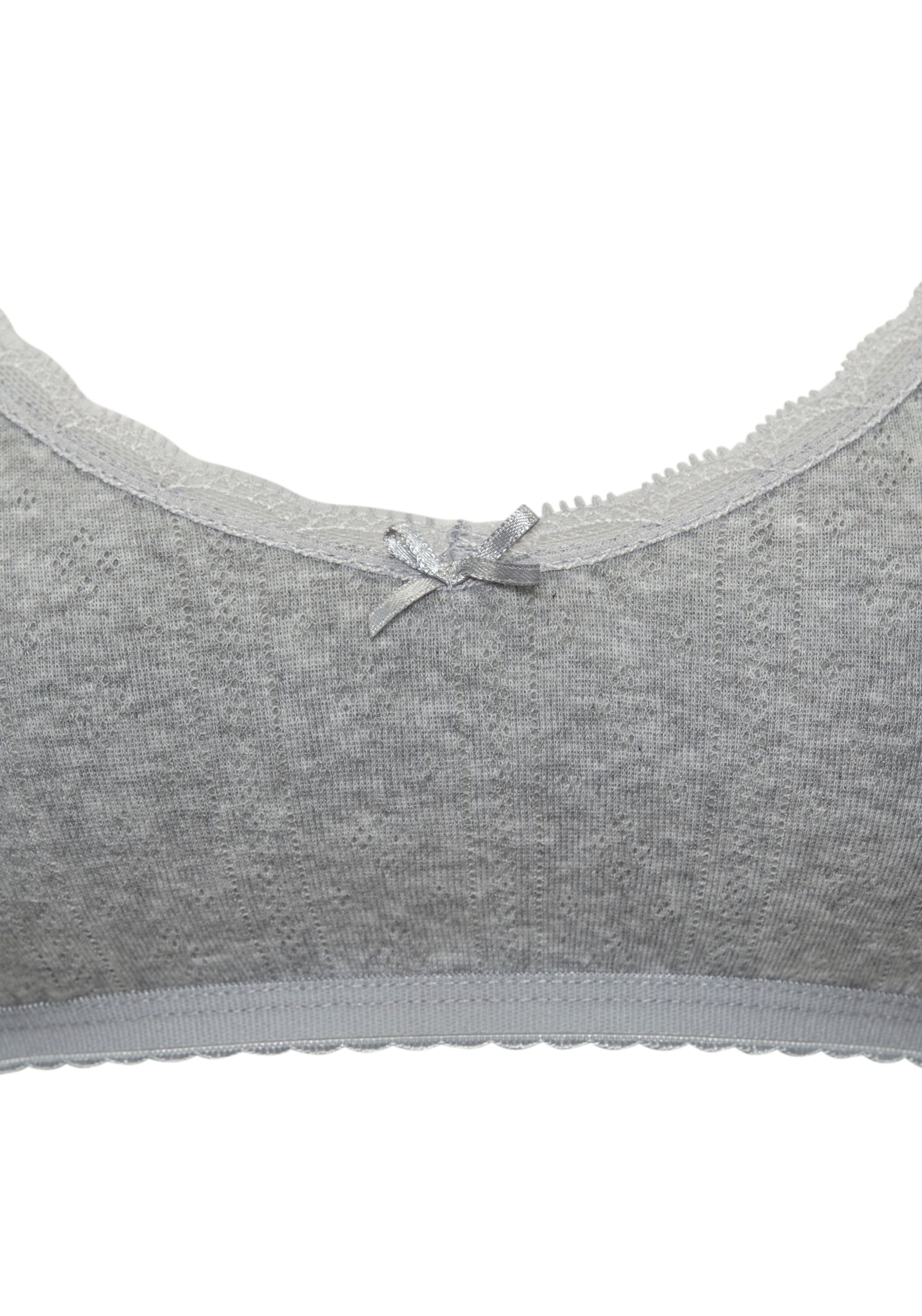 Vivance Bralette aus feiner Pointelle-Ware mit Spitze, reine Baumwolle