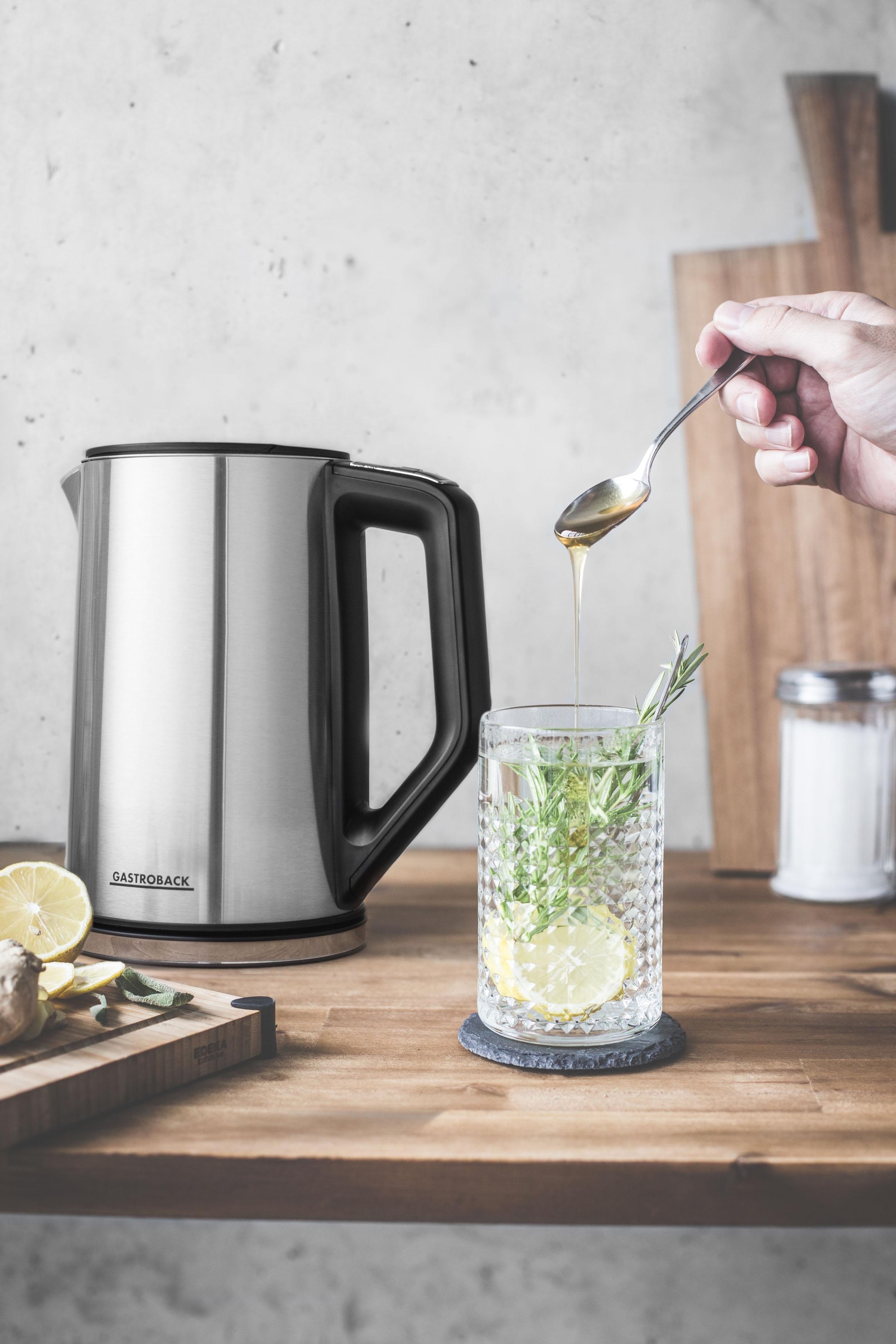 Gastroback Wasserkocher »42436« 1,5 l 2200 W Gradgenaue Anzeige der Wassertemperatur, Warmhaltefunktion (30min)