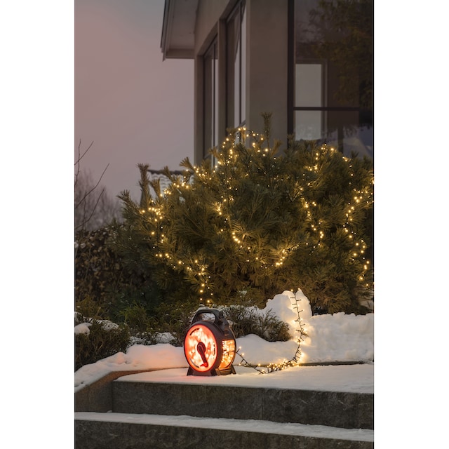 KONSTSMIDE LED-Lichterkette »Weihnachtsdeko aussen«, 800 St.-flammig, Micro  LED Compactlights mit Kabelaufroller, schwarz-rot, 800 Dioden auf Raten  kaufen