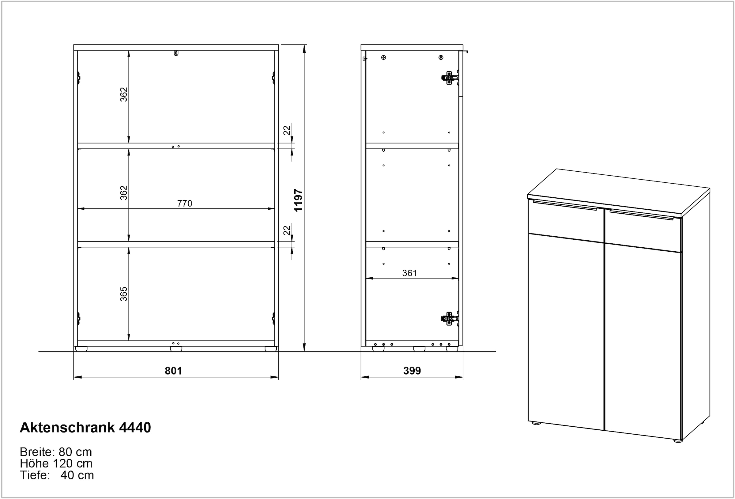 GERMANIA Aktenschrank »GW-Oviedo« 1 Stk. tlg. mit verstellbaren Einlegeböden