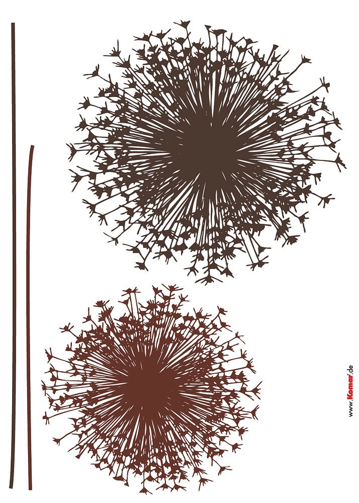 Komar Wandtattoo »Pusteblume«, (4 St.), 50x70 cm (Breite x Höhe), selbstklebendes  Wandtattoo online kaufen | mit 3 Jahren XXL Garantie