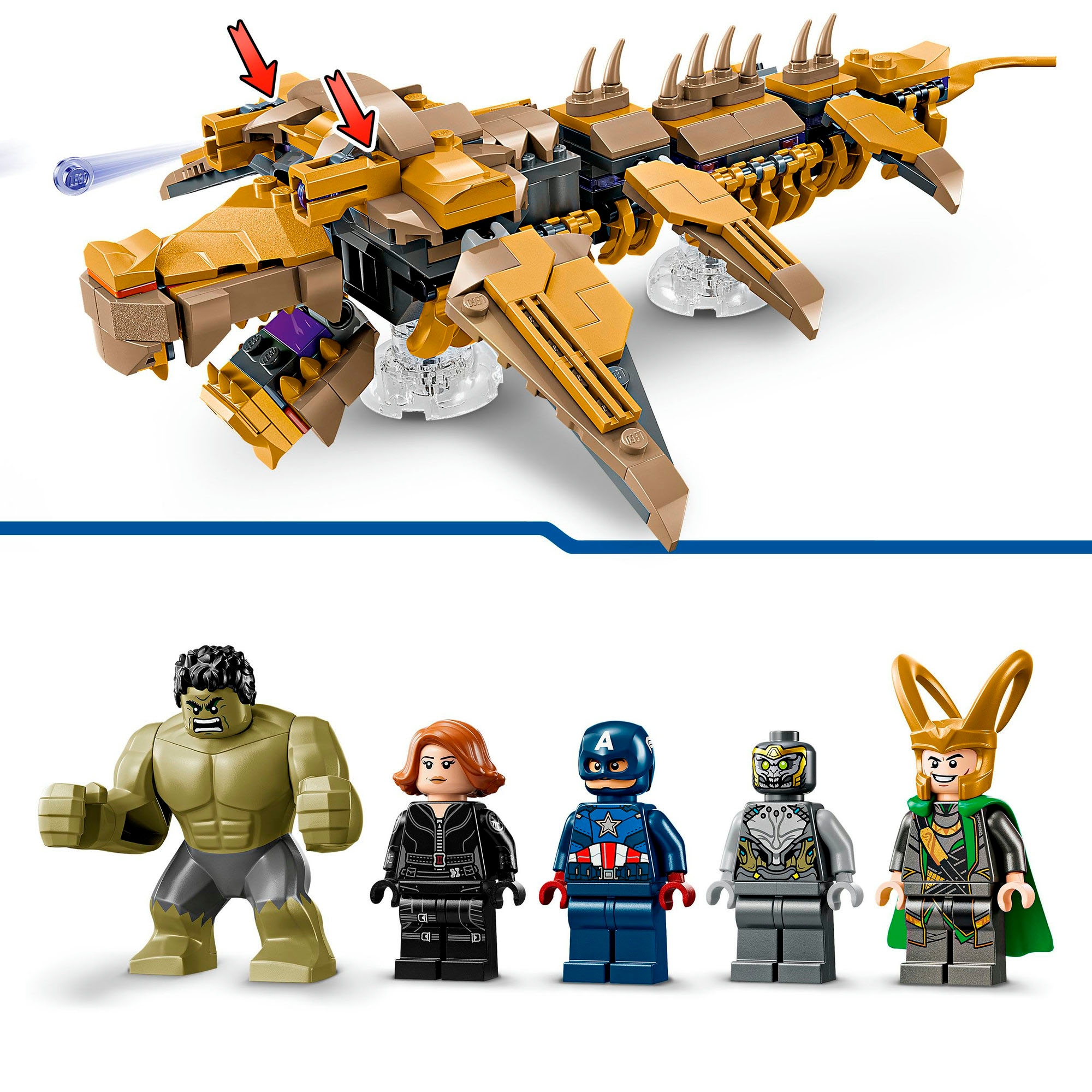 LEGO® Konstruktionsspielsteine »Avengers vs. Leviathan (76290), LEGO Super Heroes«, (347 St.), Made in Europe