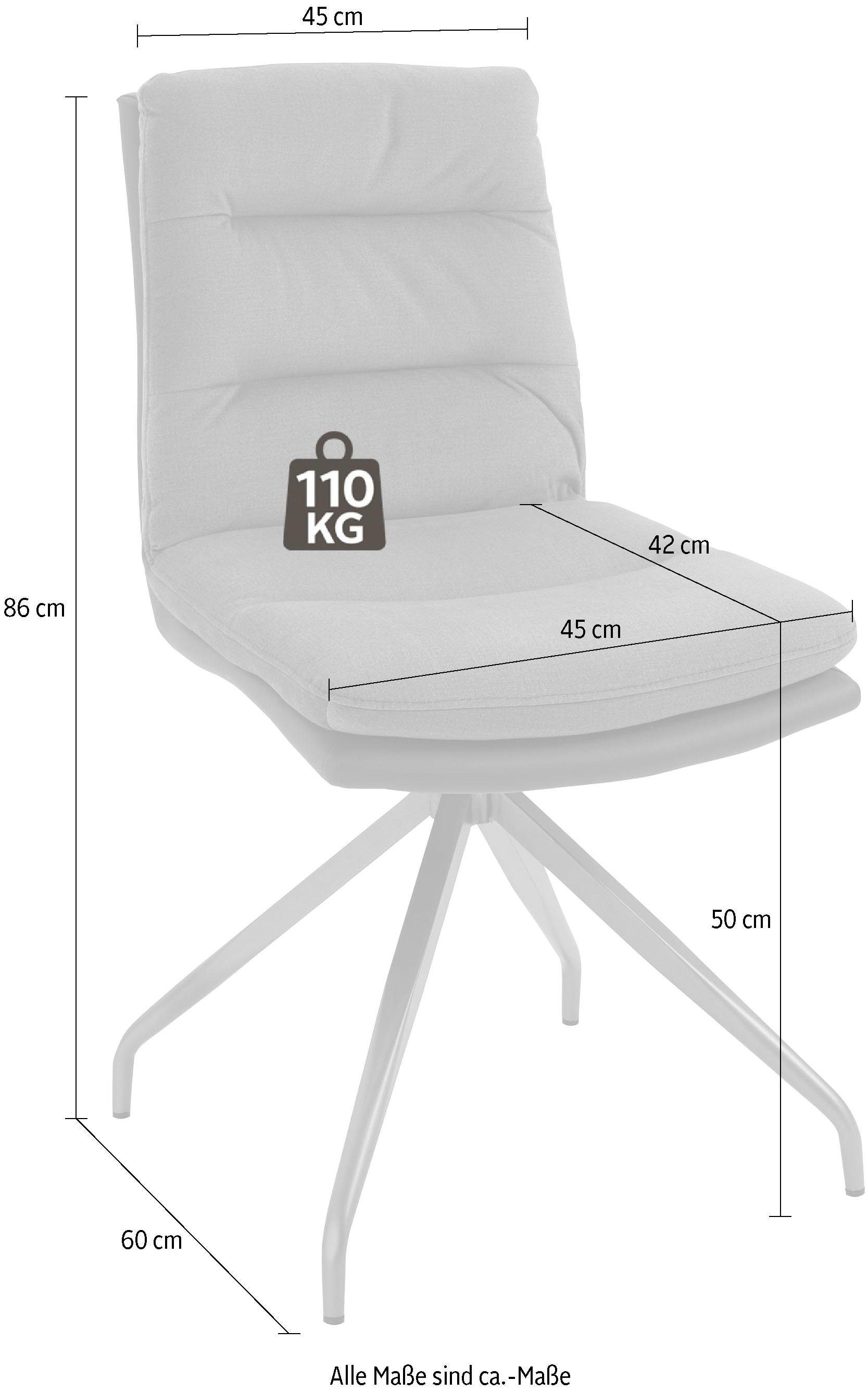 Homexperts Esszimmerstuhl »Horizon«, (Set), 2 St., Kunstleder-Webstoff, Bezug in Kunstleder und Webstoff