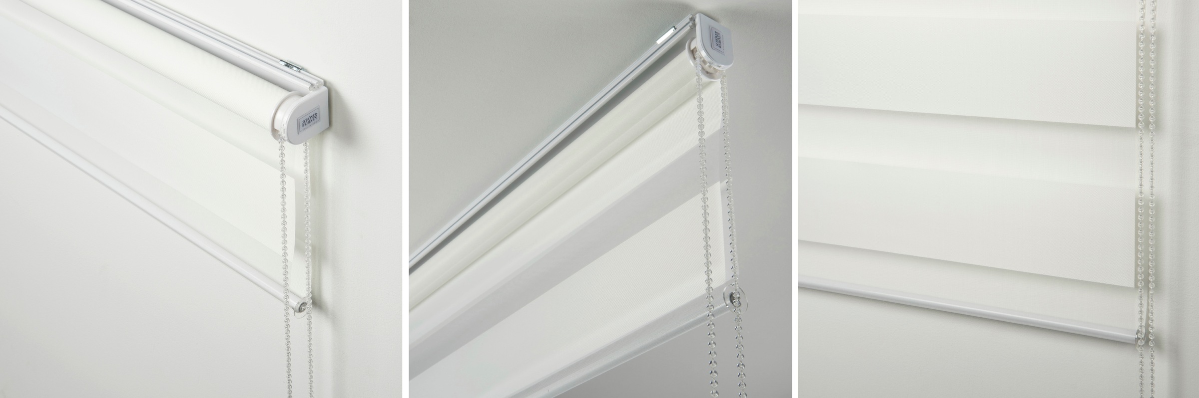 SCHÖNER WOHNEN-Kollektion Doppelrollo »Tilda«, transparent, Sichtschutz, mit Bohren/ohne Bohren, freihängend, geklemmt, silberne oder weiße Rollo-Technik