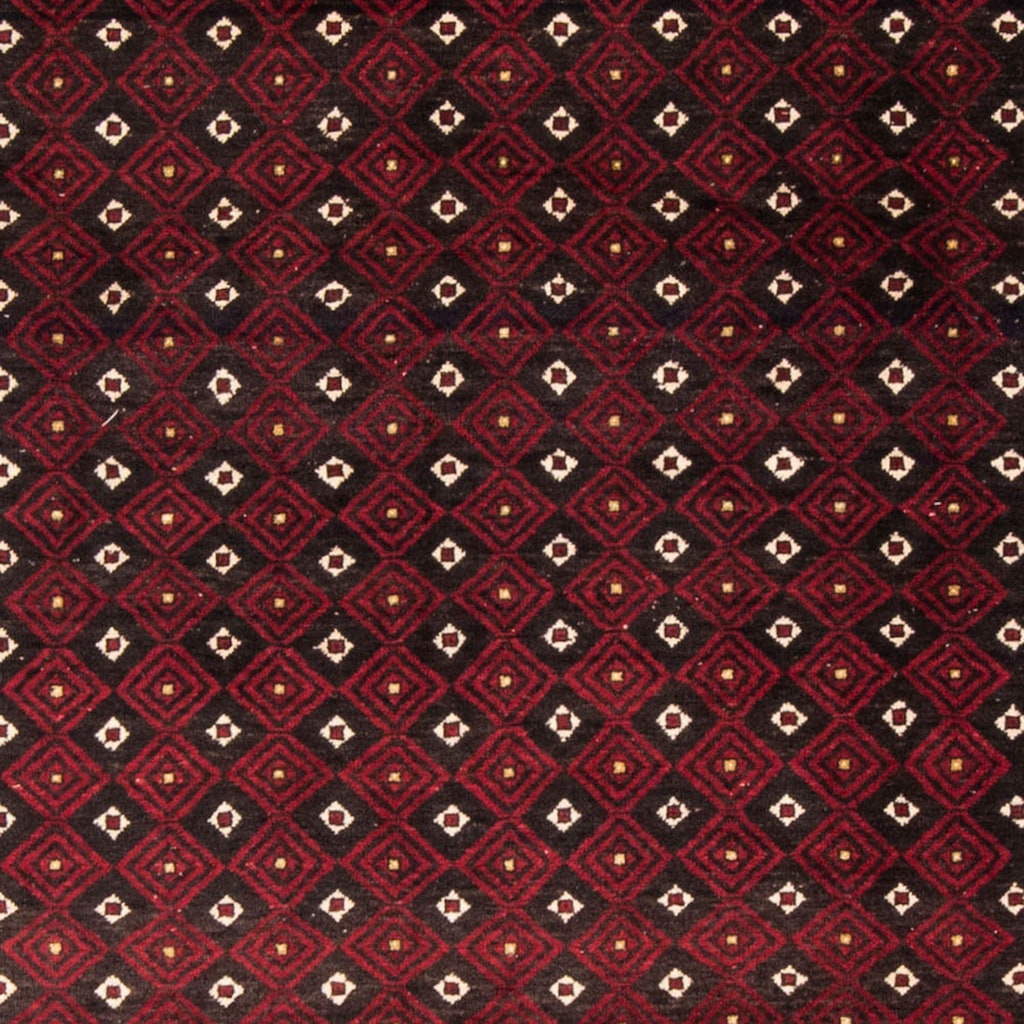morgenland Hochflor-Läufer »Belutsch Durchgemustert Rosso scuro 210 x 114 cm«, rechteckig
