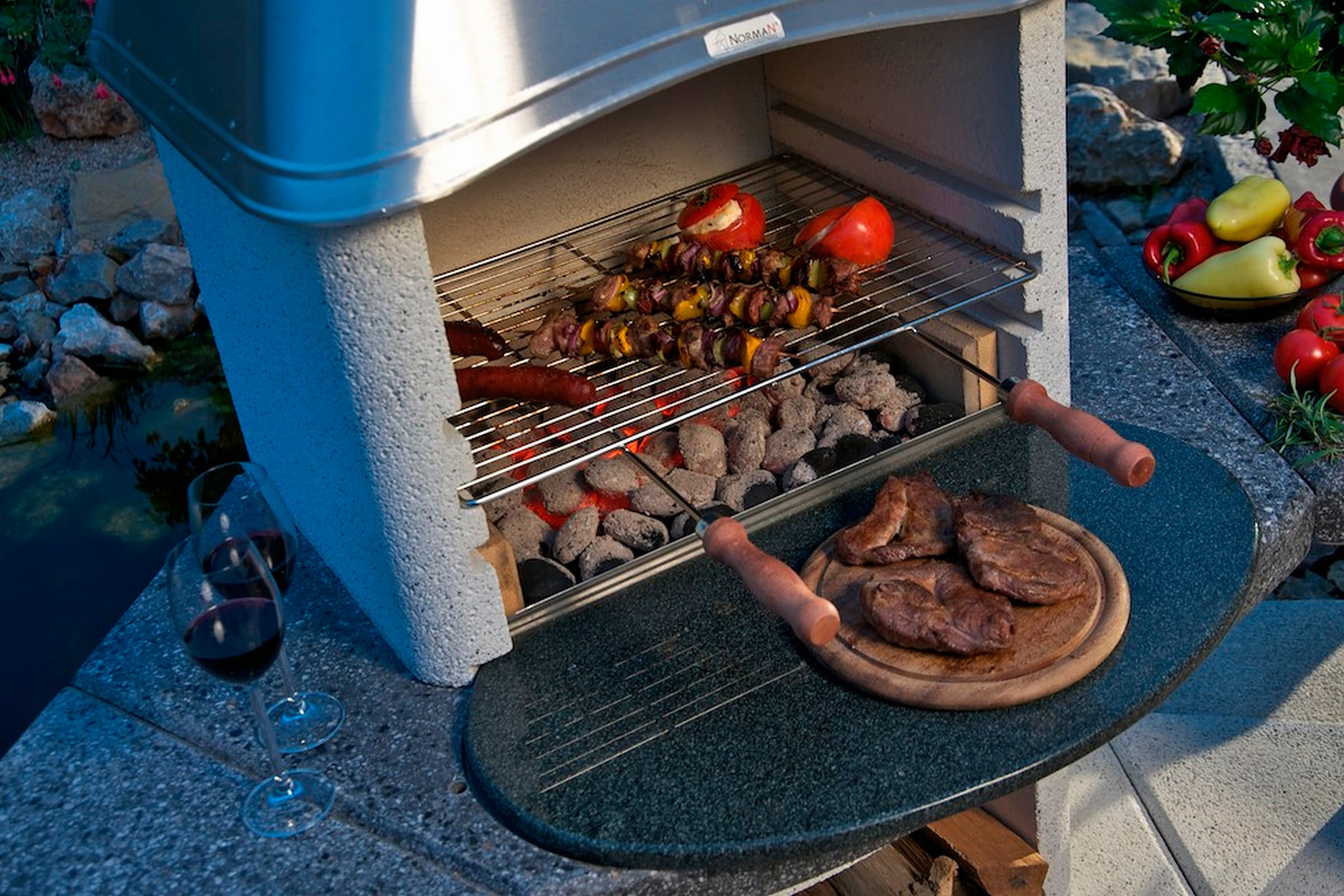 WELLFIRE Grillkamin »Ardea«, BxTxH: 188x73x192 cm