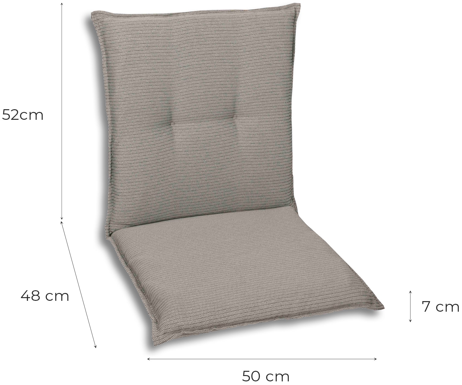GO-DE Sitzauflage, Maße ca.: 50 cm x 100 cm x 7 cm