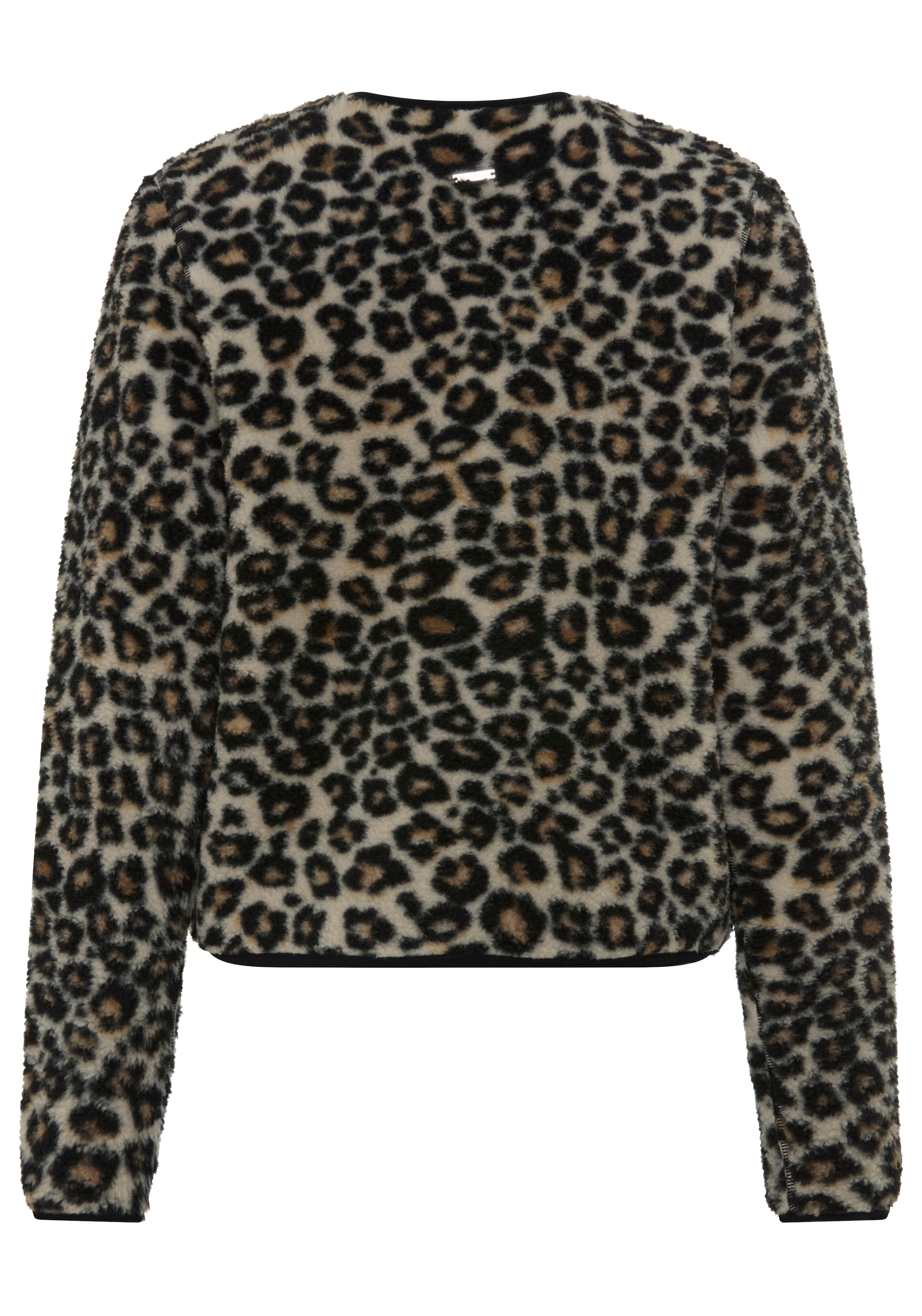 Bruno Banani Fleecejacke Teddy Fleece Flauschig mit Knöpfen bedruckt