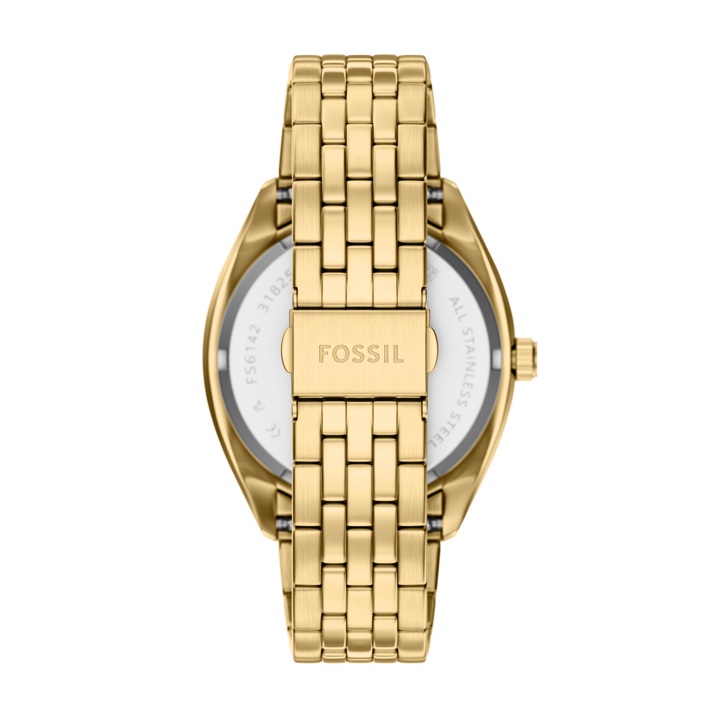Fossil Quarzuhr »CAMPBELL« Armbanduhr, Herrenuhr, Edelstahlarmband, analog, Tag, Wochentag