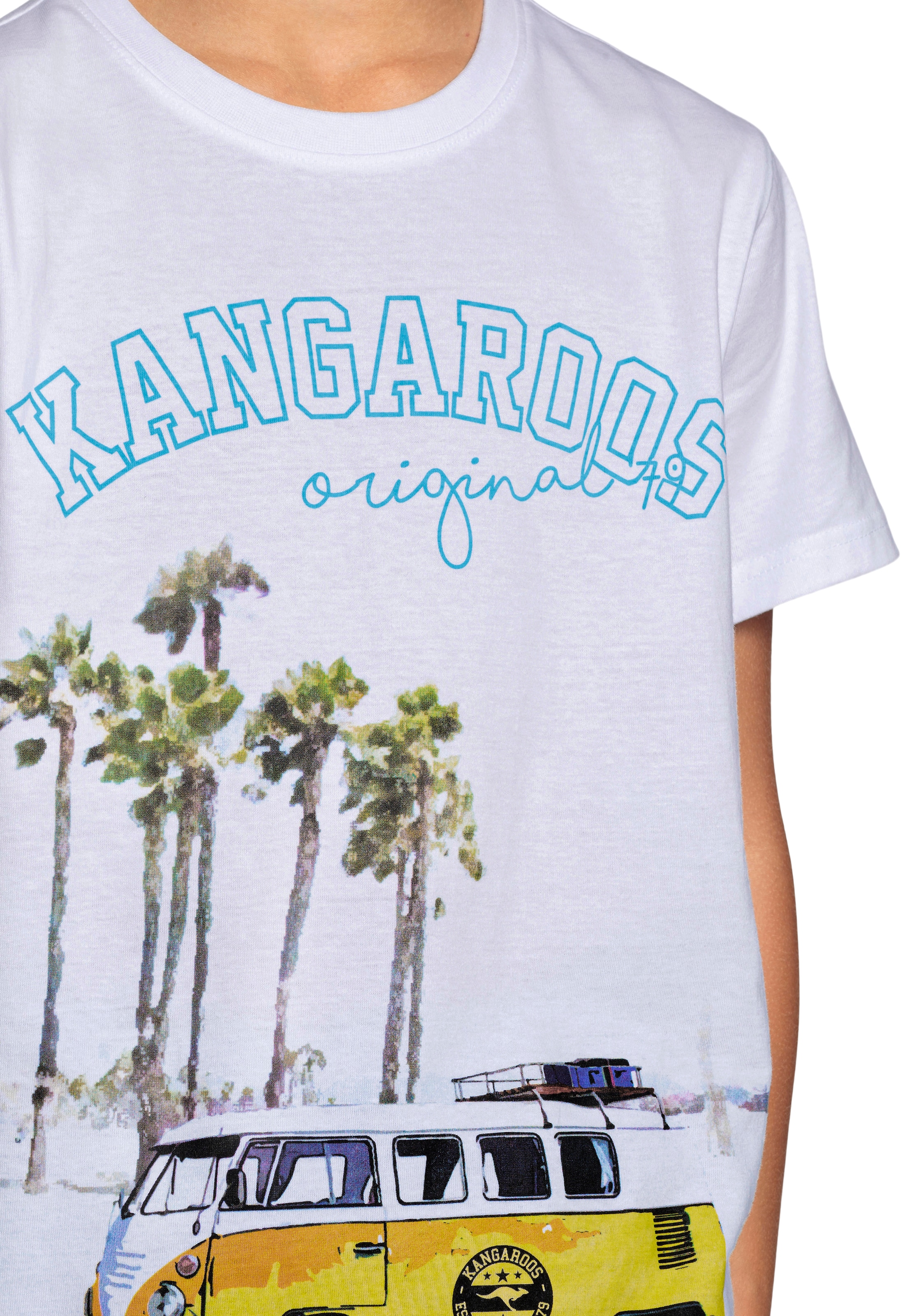 KangaROOS T-Shirt »Kangaroos Jungen«, Mit großem Frontprint