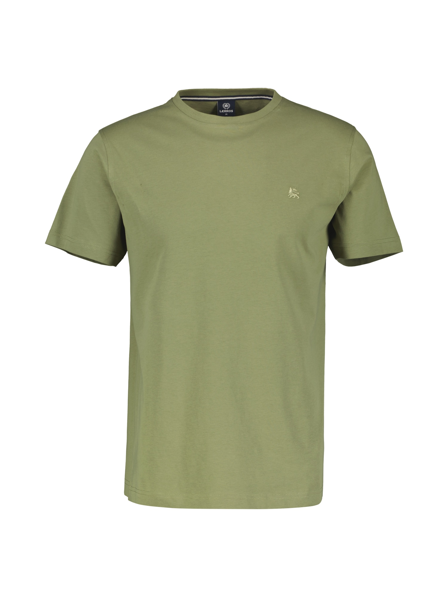 LERROS T-Shirt »LERROS Basic T-Shirt mit Logostitch, unifarben«