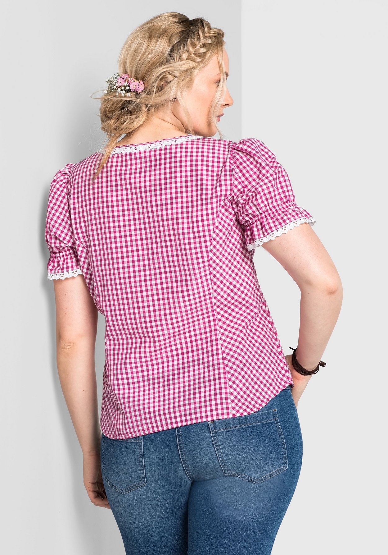 Sheego Karobluse »Trachtenbluse im Trachten-Look«