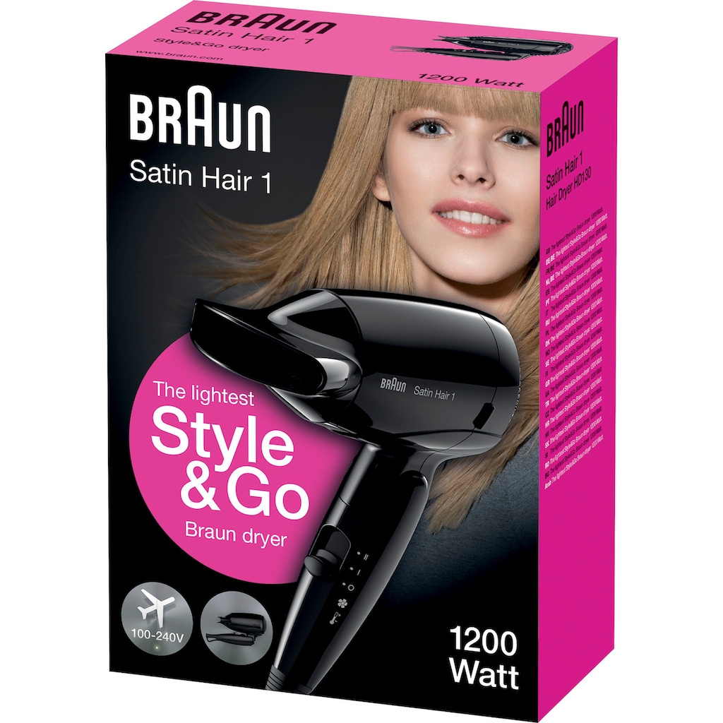 Braun Reisehaartrockner »Braun Satin Hair 1 Style & Go«, 1200 W