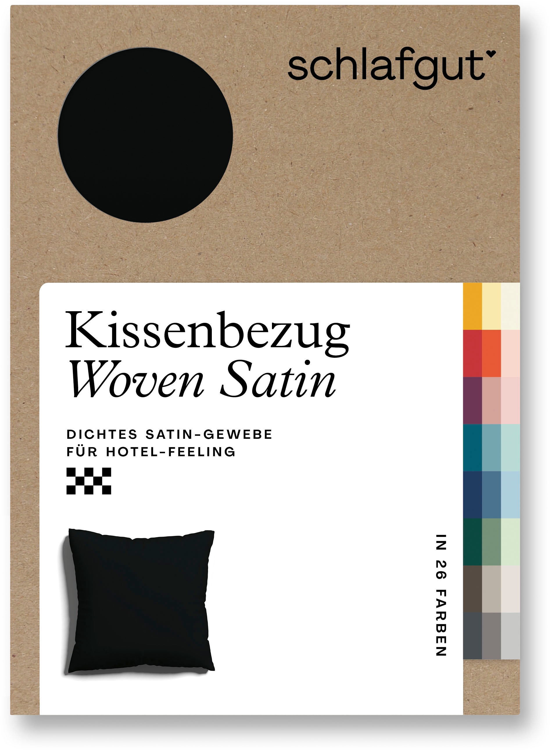 Schlafgut Kissenbezug »Woven Satin aus Mako-Baumwolle, langlebig, pflegeleicht, dicht gewebt« Kissenhülle mit Reißverschluss, passender Bettbezug erhältlich