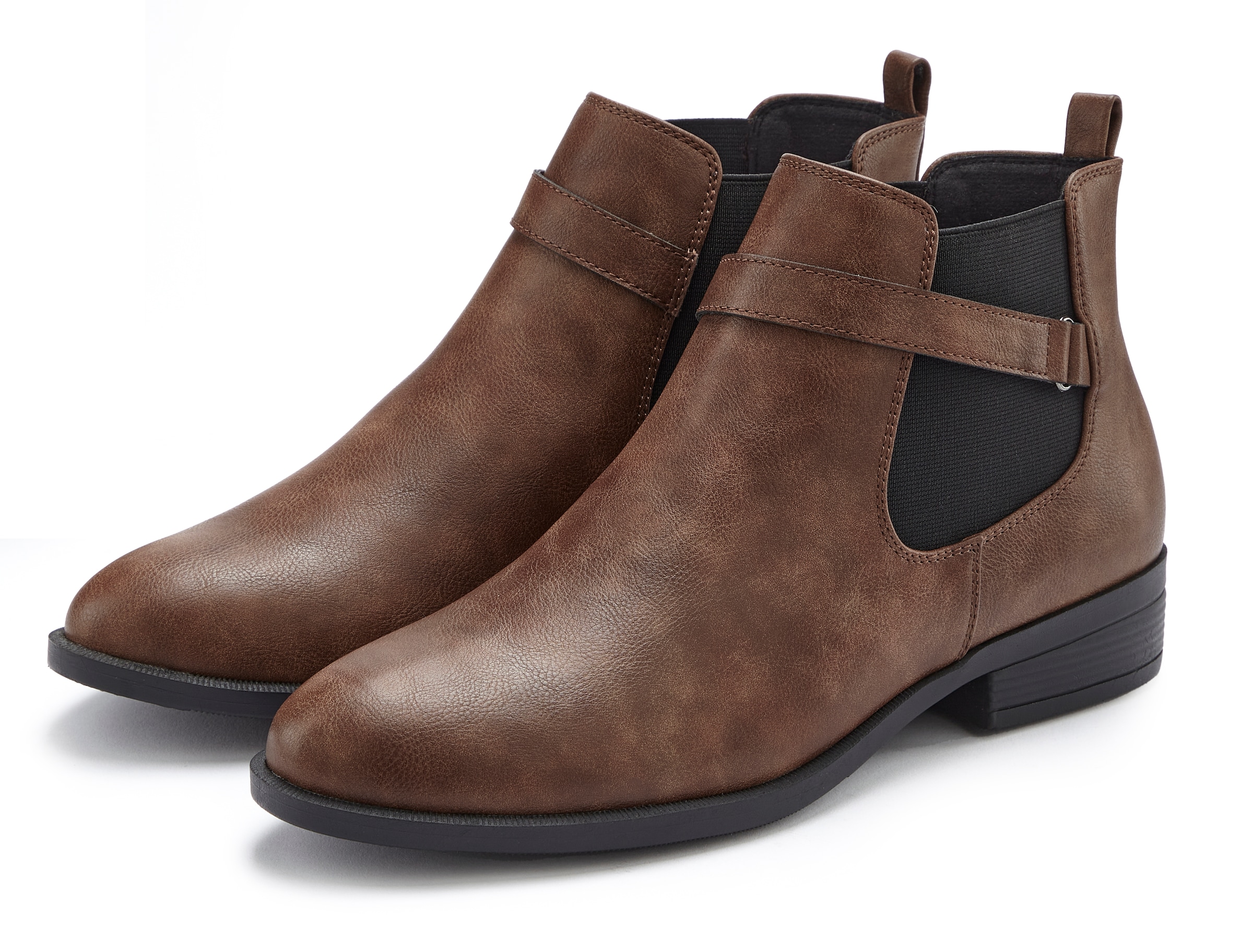 LASCANA Chelseaboots, mit Stretch-Einsatz, Stiefelette, Ankle Boots VEGAN