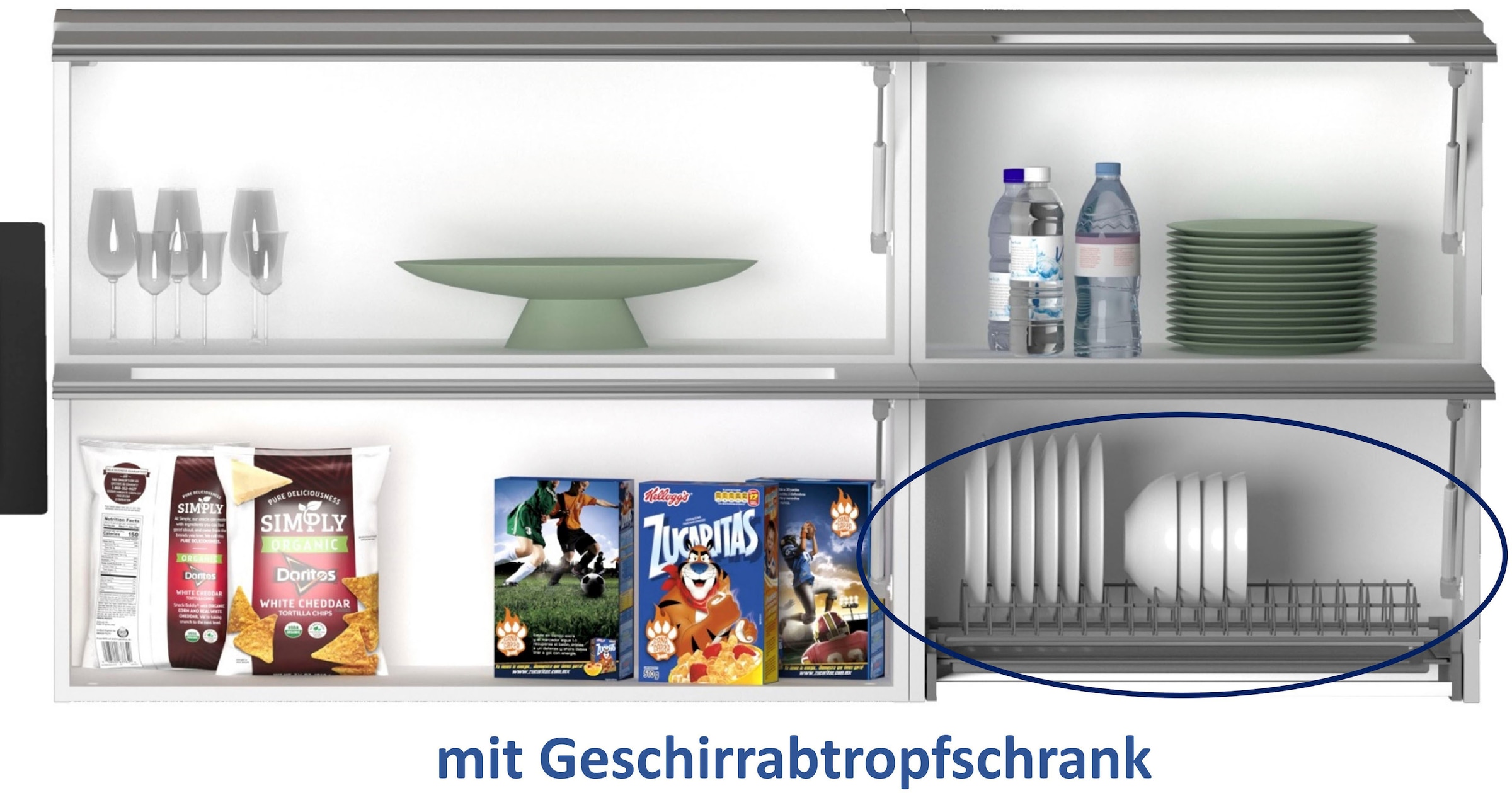 KOCHSTATION Küchenzeile »KS-Sole«, Breite 256 cm, Hängeregal, Geschirrabtropfschrank, ohne E-Geräte