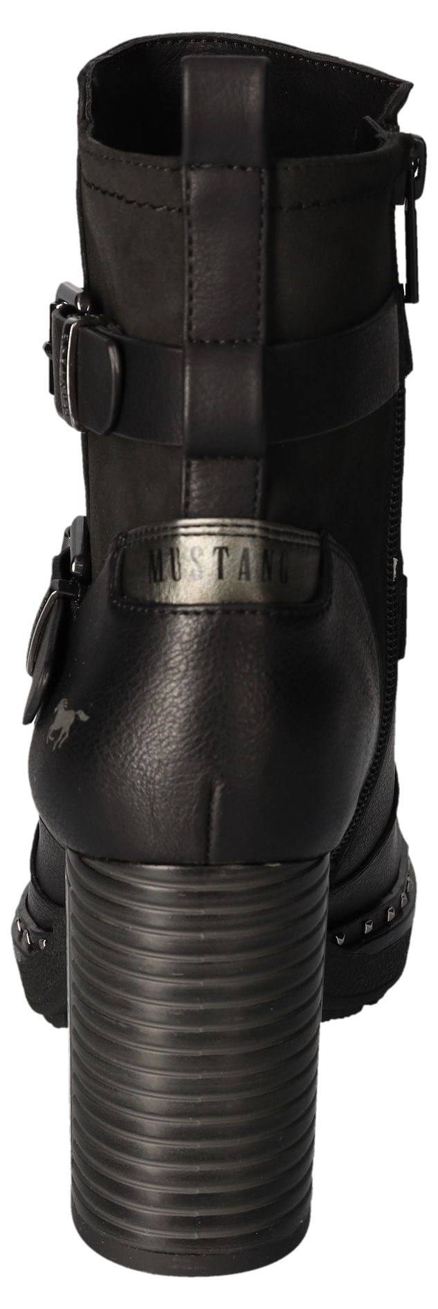Mustang Shoes Plateaustiefelette, Stiefelette, Bikerboots mit Innenreißverschlus