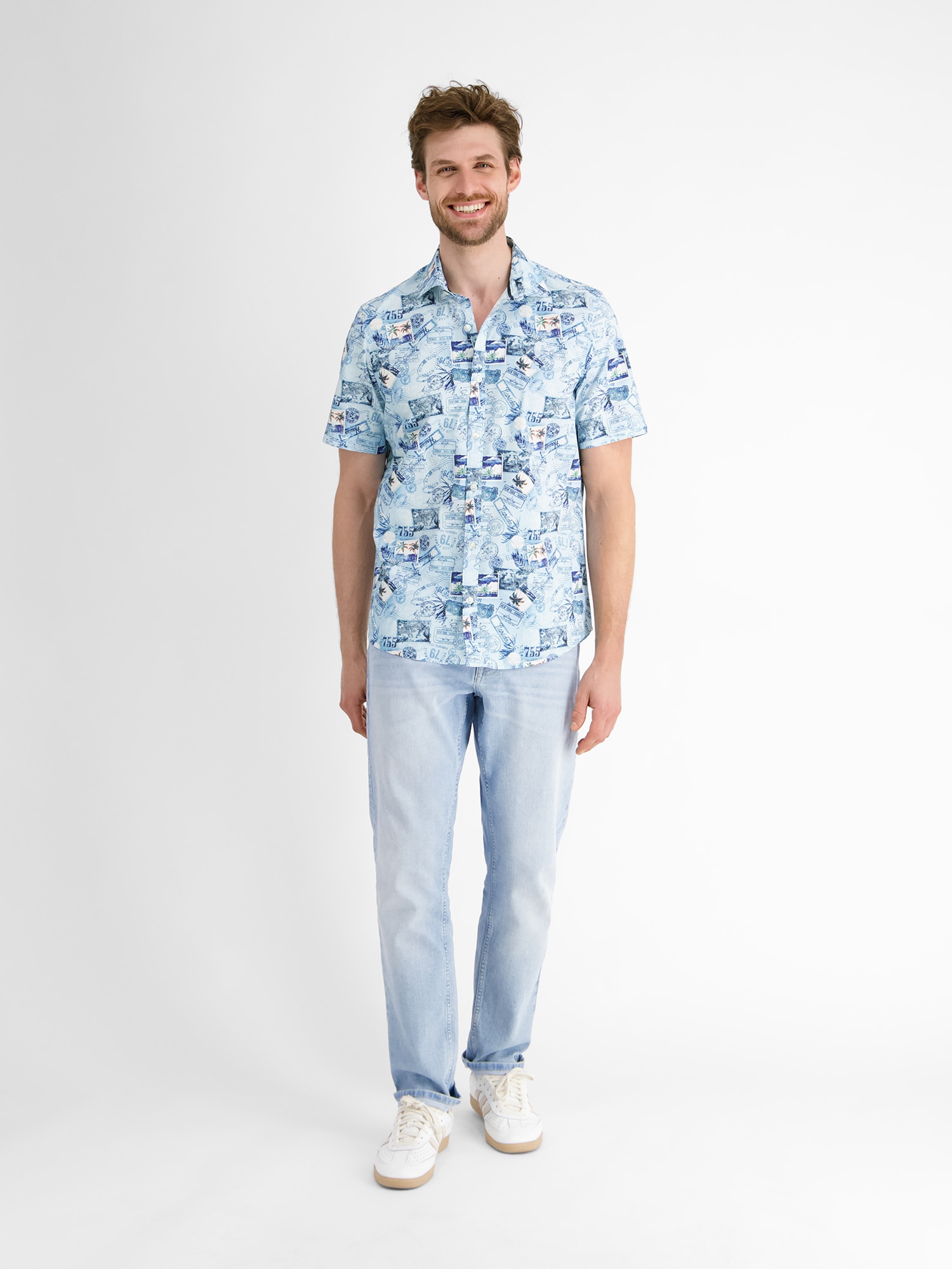 LERROS Kurzarmhemd »Herren Halbarmhemd mit grafischem Druck«