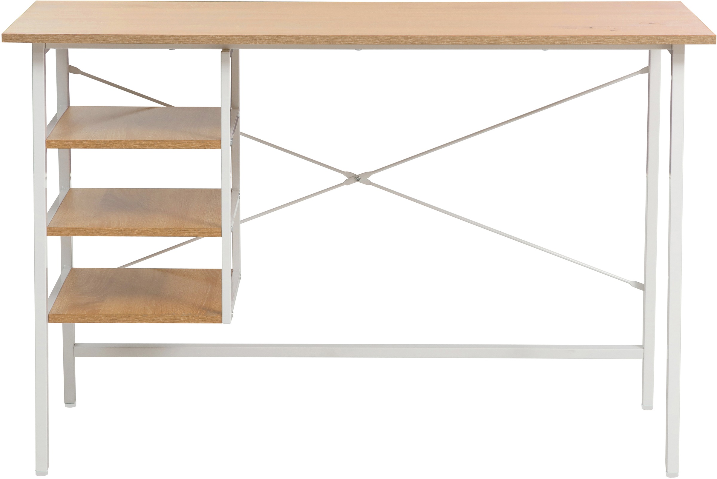 Home affaire Schreibtisch »COWELL«, Computertisch, 3 Ablagefächer, stabiles Metallgestell, Breite 120 cm