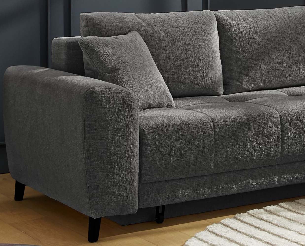 Jockenhöfer Gruppe Ecksofa »Beverly L-Form, B: 251 cm« mit Bettfunktion, Bettkasten & Zierkissen