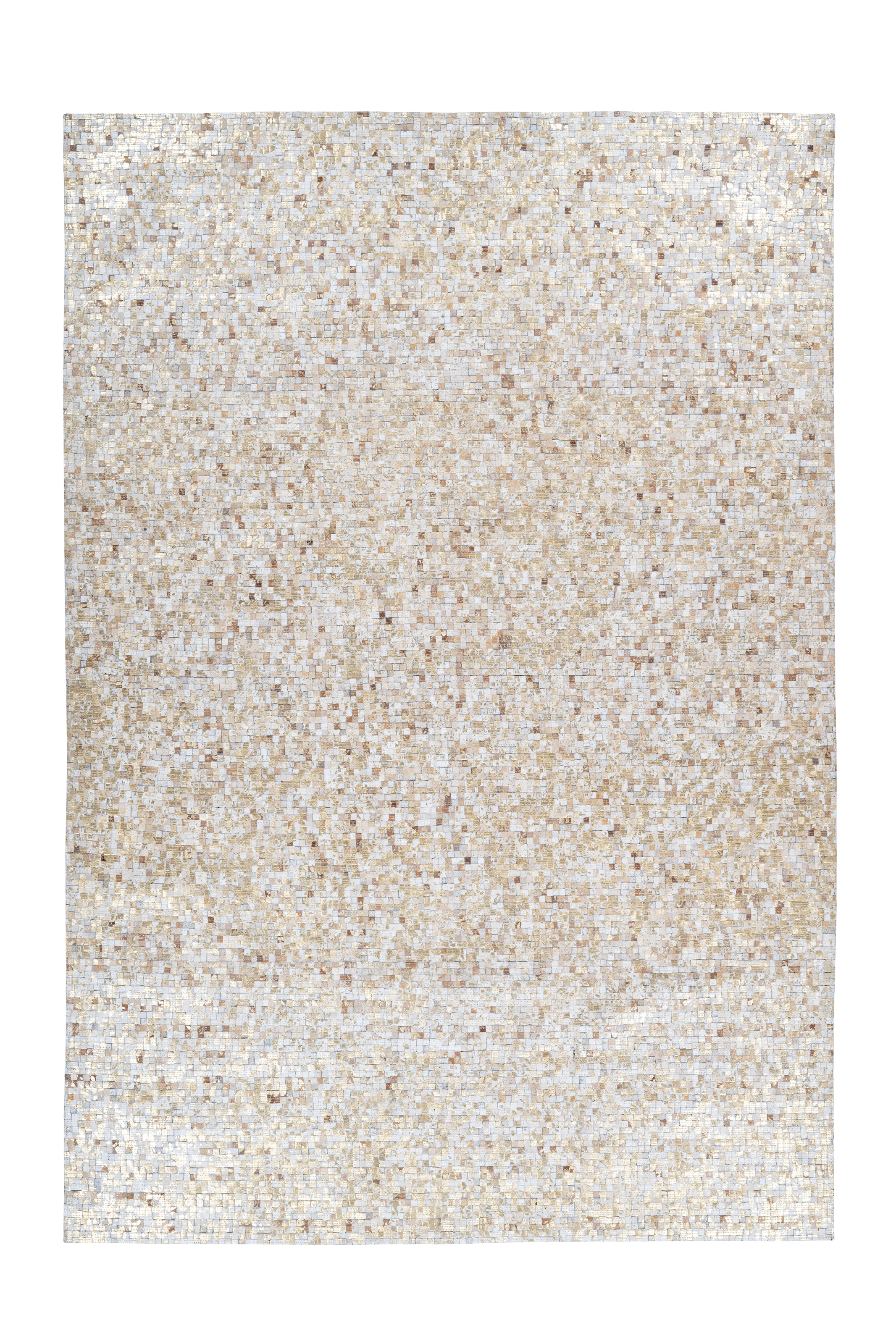 Arte Espina Teppich »Finish 100«, natürlicher Lederteppich,mit glänzender Metallic-Farbe,Rücken aus Filz