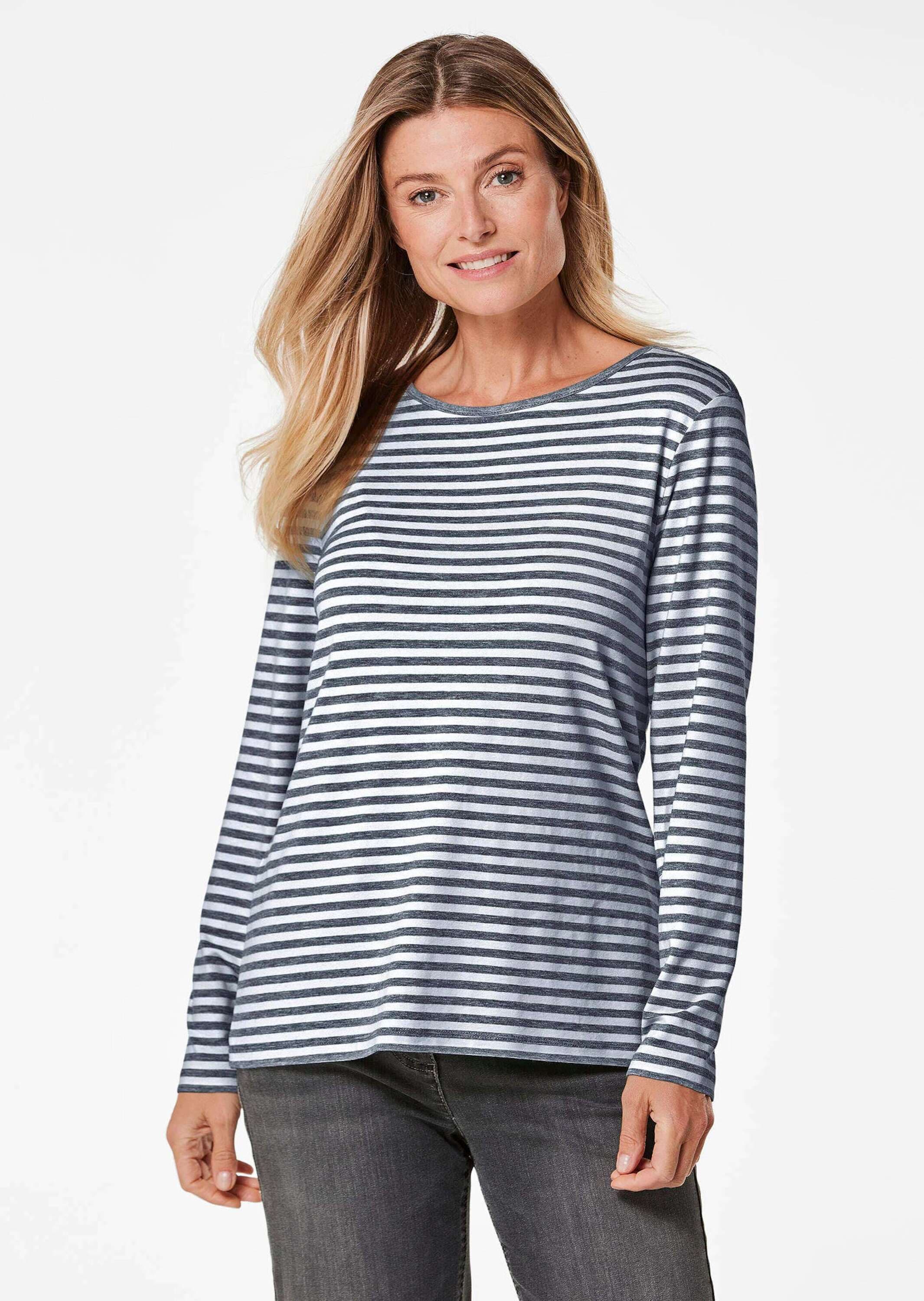 GOLDNER Longpullover »Ringelshirt mit U-Boot-Ausschnitt«