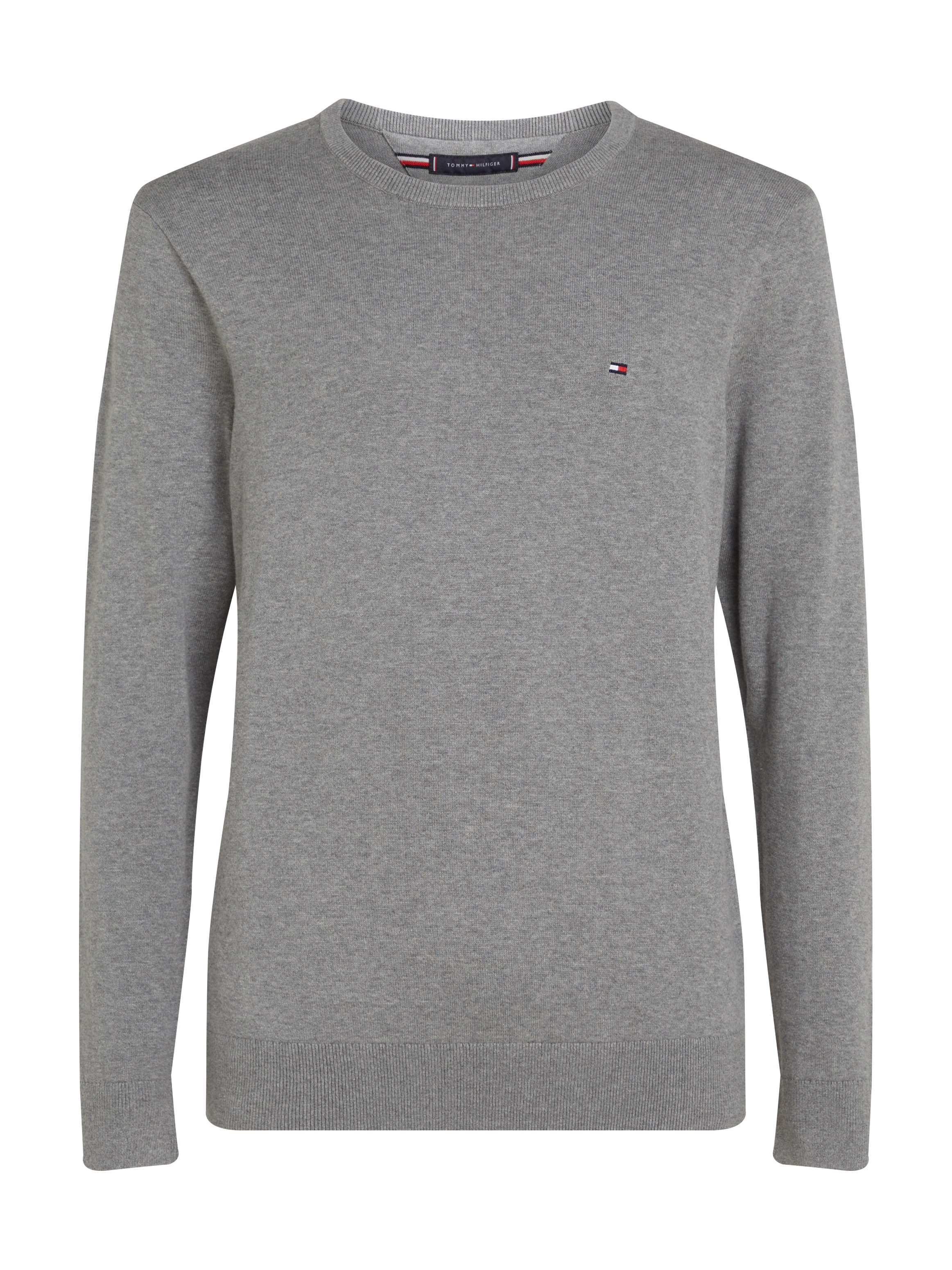 Tommy Hilfiger Rundhalspullover »ESSENTIAL COTTON CREW NECK«, 100% Baumwolle Crewneck Regular Fit Premium Mode