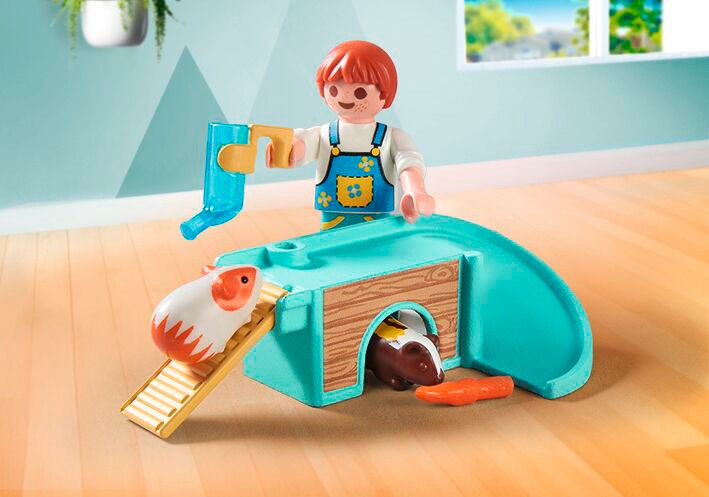Playmobil® Konstruktions-Spielset »Junge mit Meerschweinchen (71746), Playmobil My Life«, (10 St.)