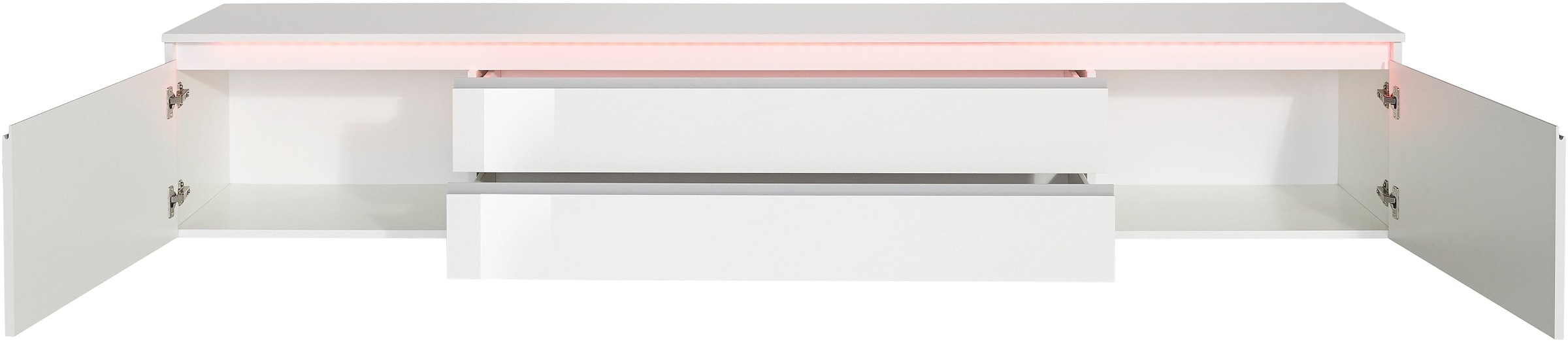 INOSIGN Lowboard »Magic,Lowboard,TV-Kommode,TV-Möbel,TV-Bank«, mit 2 Türen und 2 Schubkästen (B/T/H) 240x40x40 cm