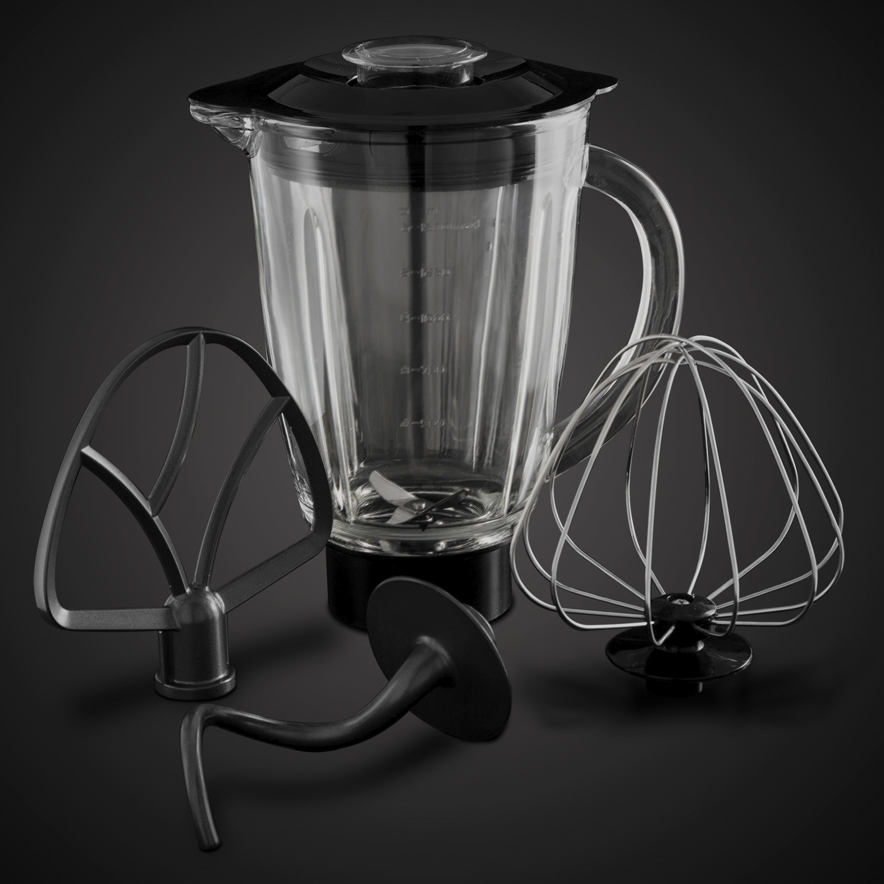 RUSSELL HOBBS Küchenmaschine »23480-56 Multi Desire Rot«, Knetmaschine, Standmixer/Zerkleinerer, 3 Rührwerkzeuge