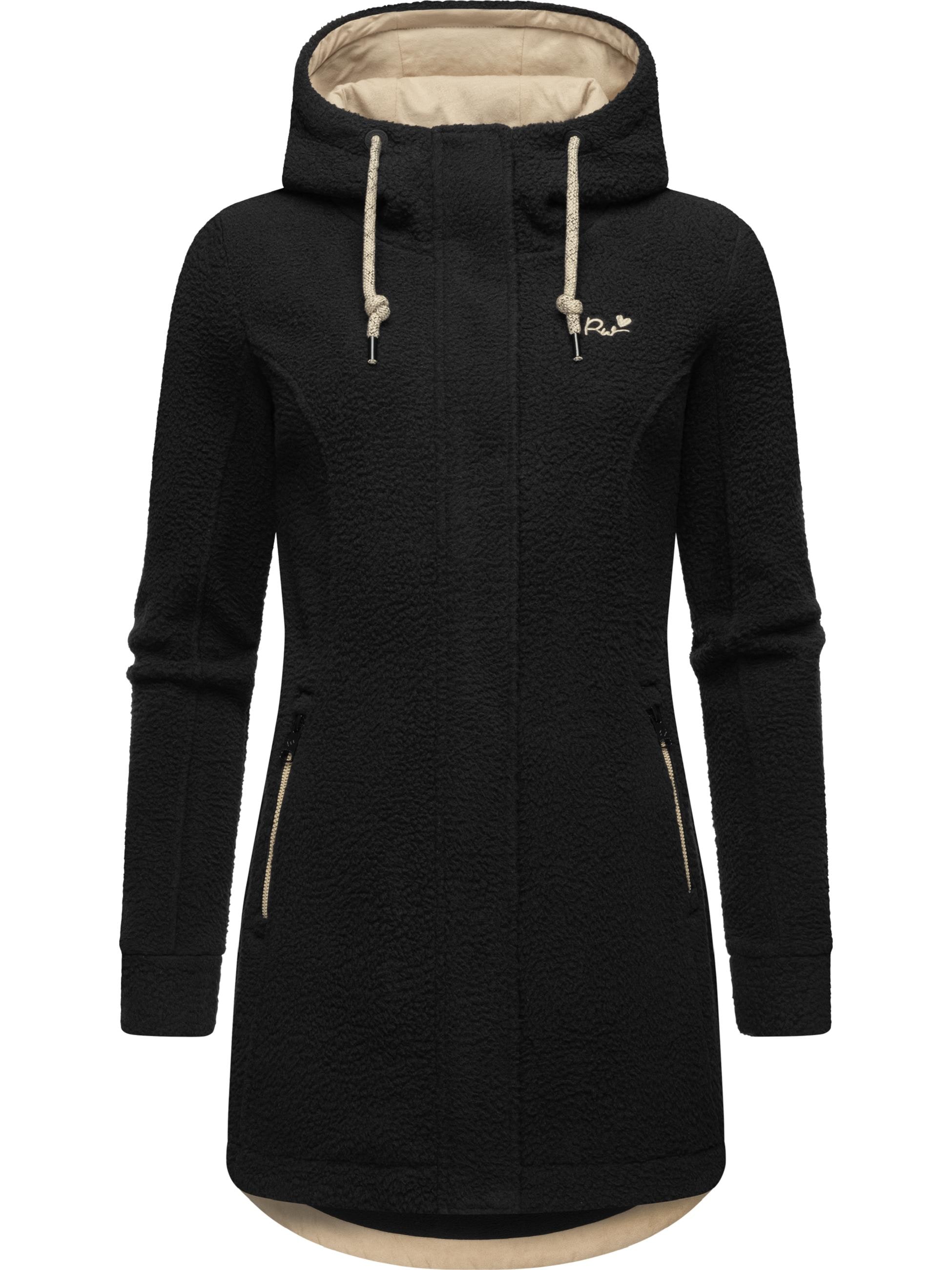 Kapuzensweatjacke »Fellimitatmantel Letti Teddy-Fleece«, Kuschelig weicher Teddyfleece-Mantel