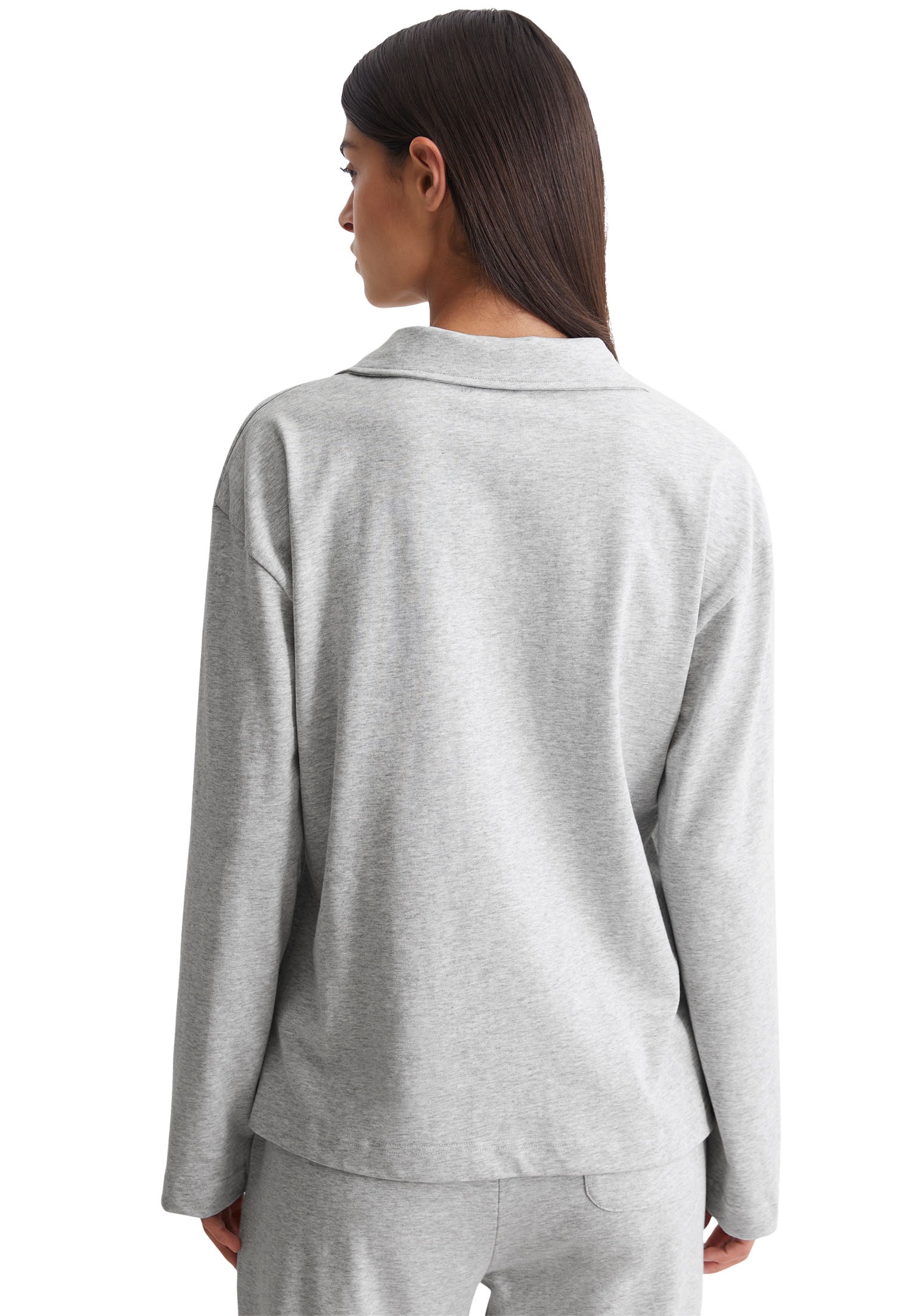Marc O'Polo Langarm-Poloshirt »Heavy Jersey-Woven«, mit sportlichem Kragendesign