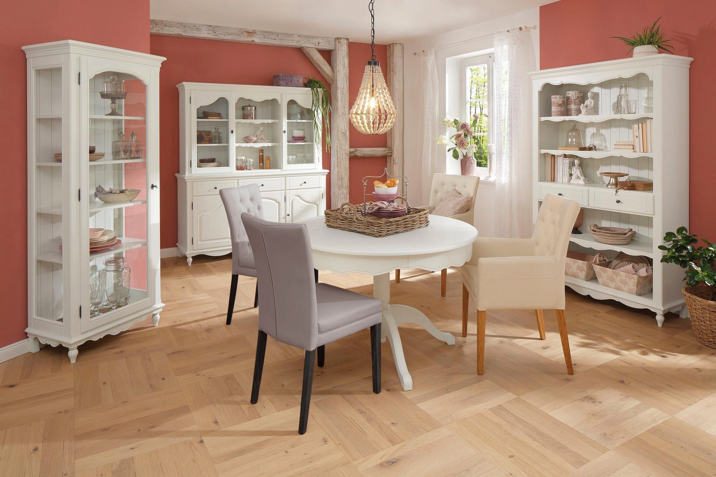 Home affaire 4-Fußstuhl »Colorado«, (Set), 6 St., Kunstleder, Beine aus Buche, wengefarben lackiert, Im 2er, 4er oder 6er-Set