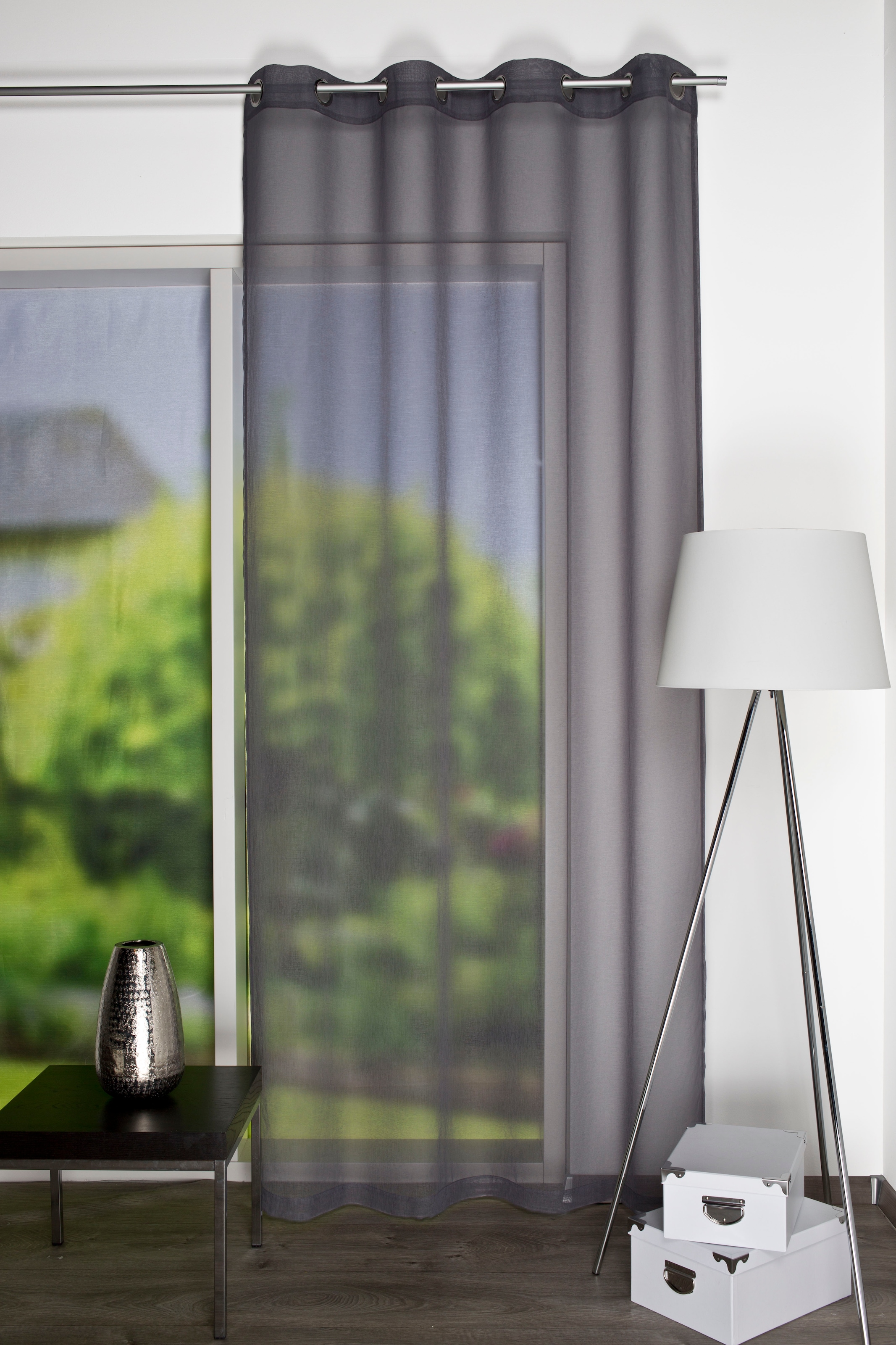 HOME WOHNIDEEN Gardine »DOLLY« Ösen 1 Stk. tlg. transparent