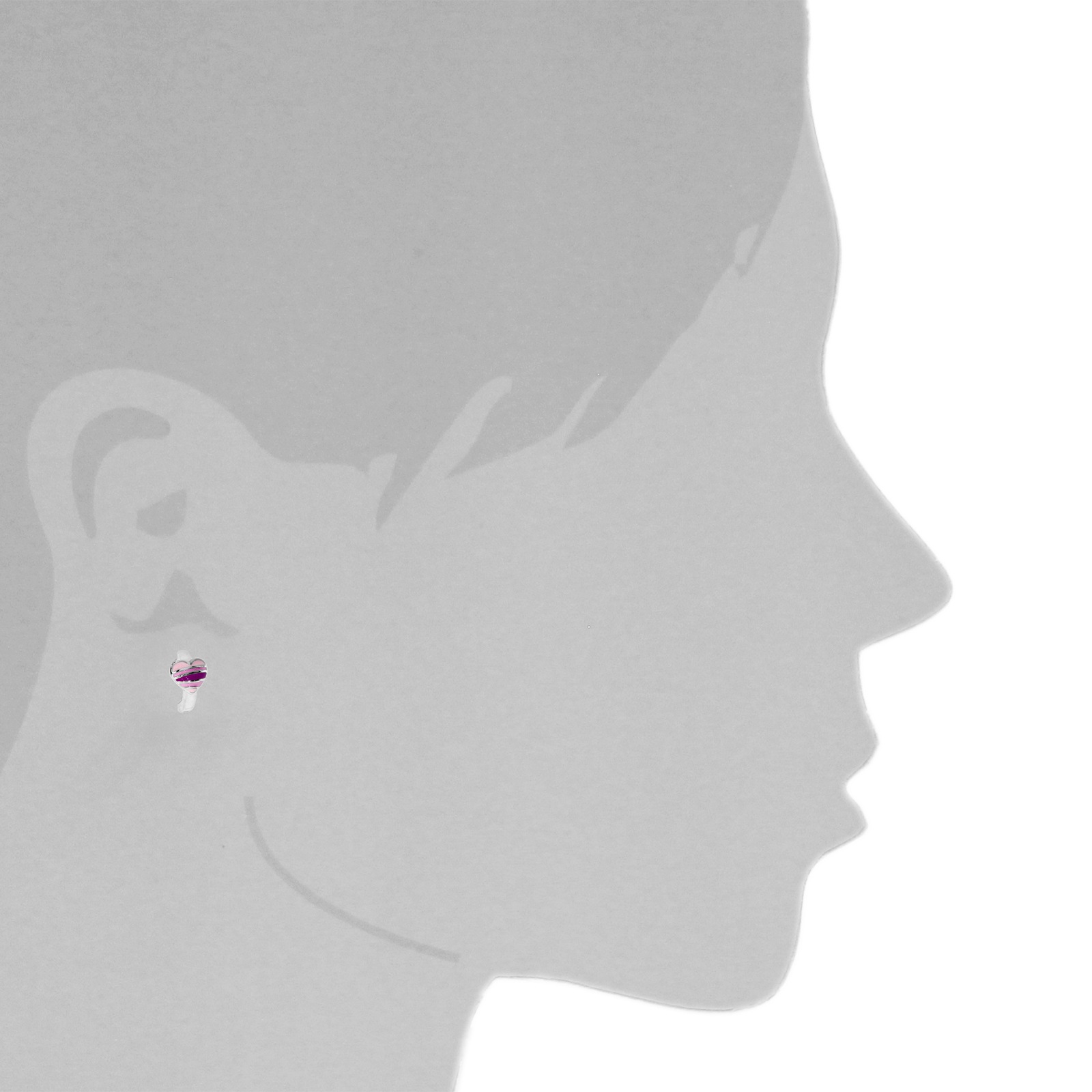 OSTSEE-SCHMUCK Klappcreolen »- kleines Herz - Silber 925/000 -,«