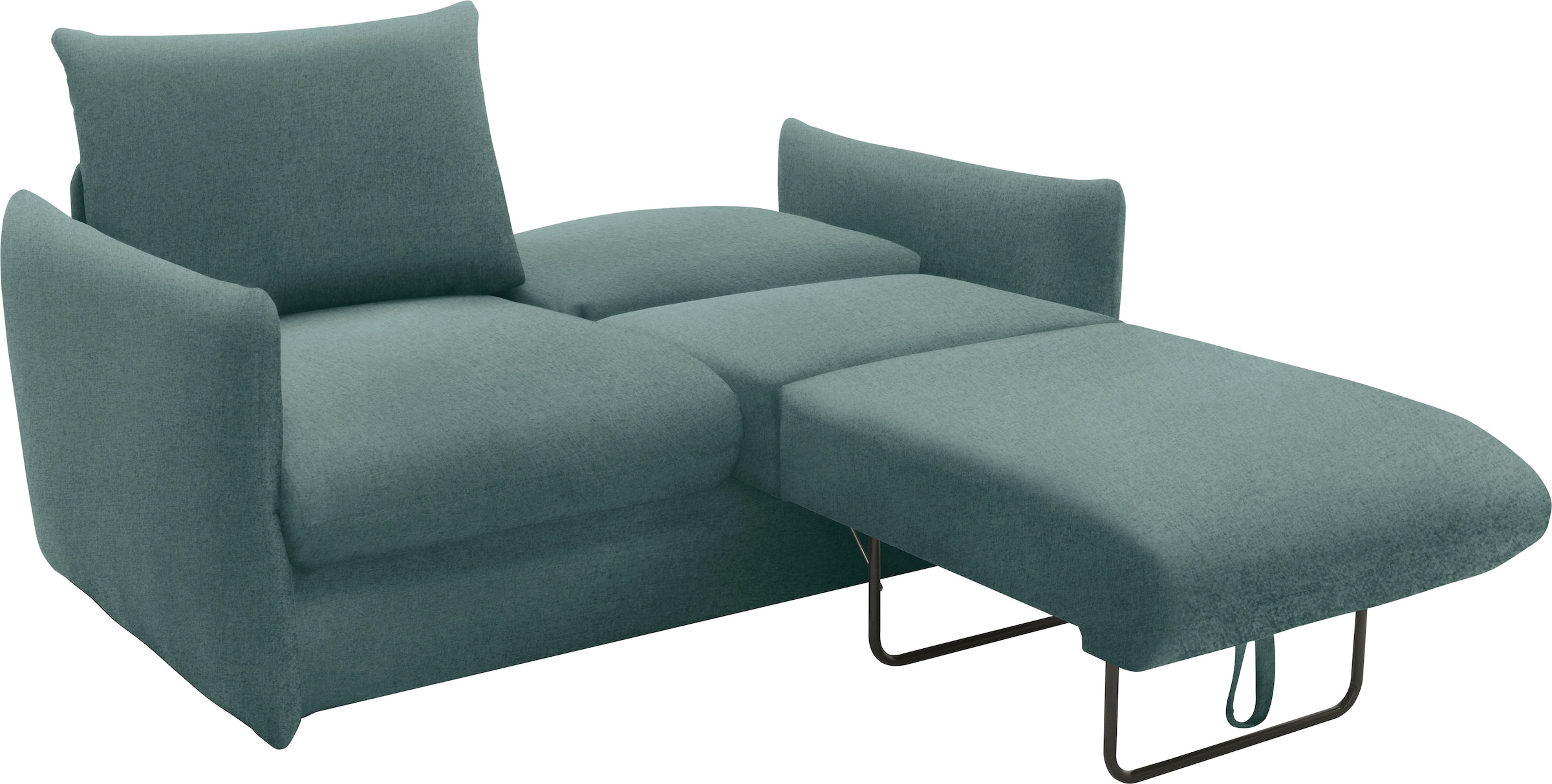DOMO collection Schlafsofa »700023 Schlaffunktion, Federkern, 2-Sitzer, stabile Liegefläche«, Sitzflächen einzeln ausklappbar zum Schlafen, Relaxen und Entspannen