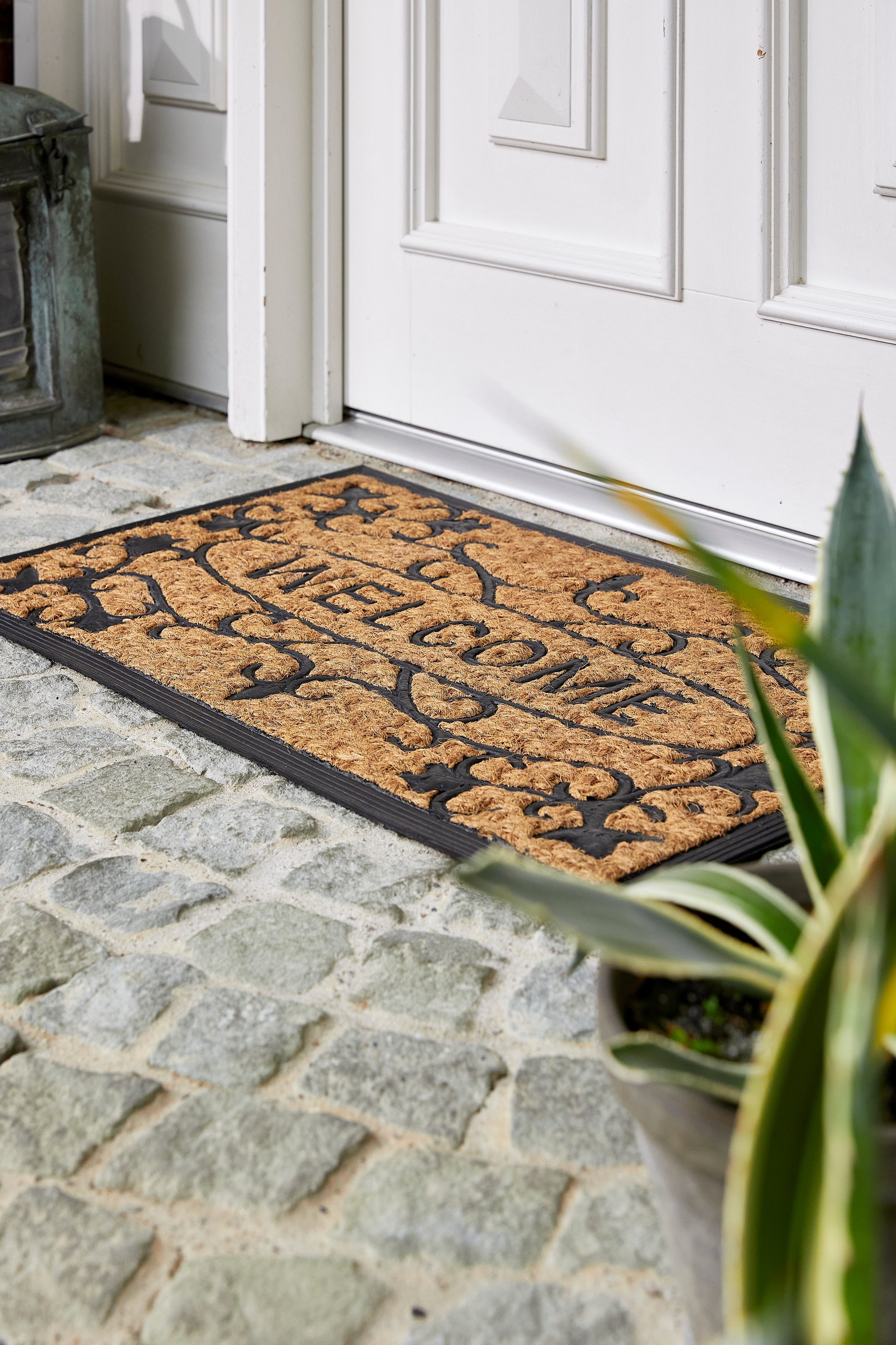 ASTRA Fußmatte »Coco Deluxe Light ,  Welcome« rechteckig 8 mm Höhe Türmatte, Kokos, rutschfest, schmutzabweisend, In und Outdoor