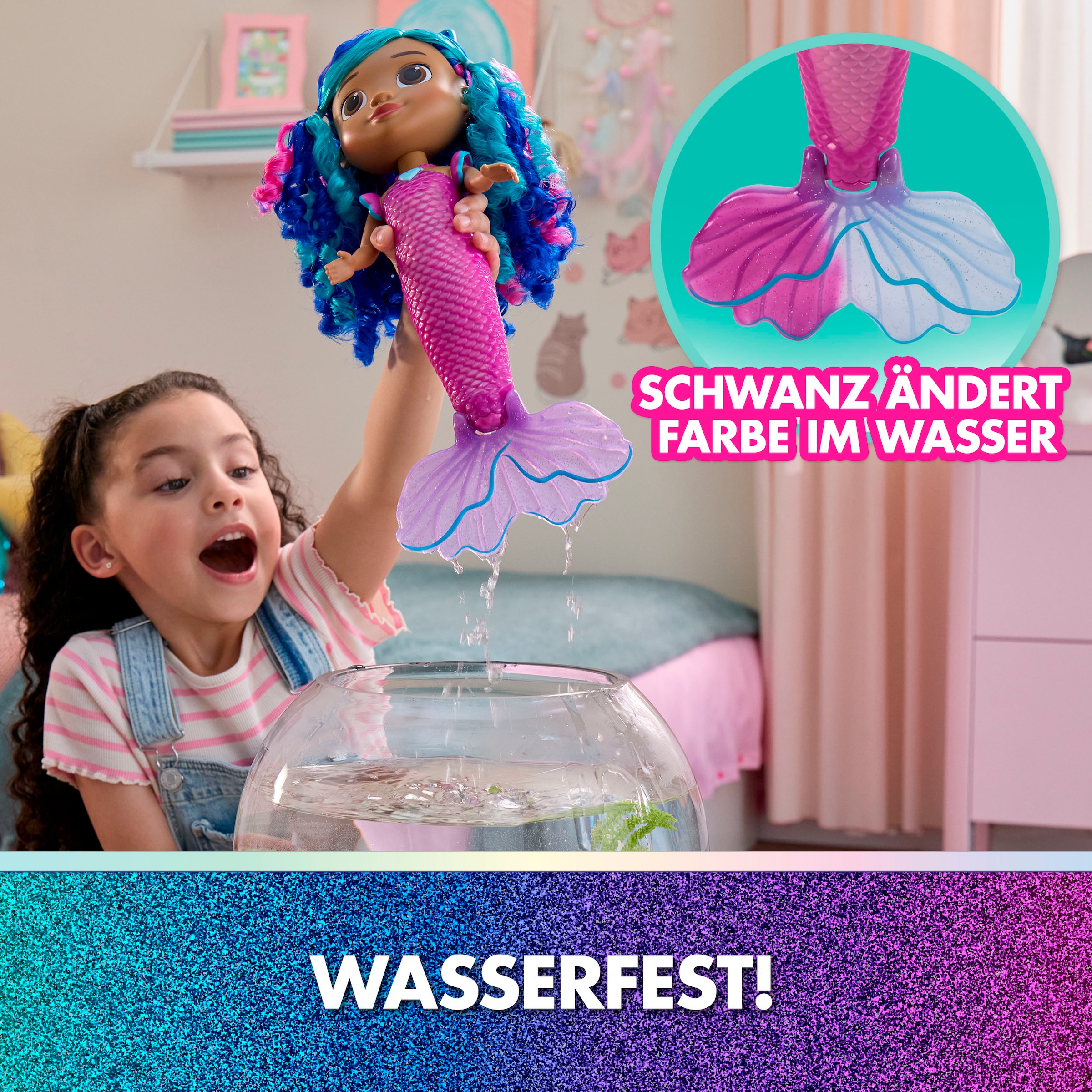 Spin Master Meerjungfrauenpuppe »Gabby’s Dollhouse: Der Film – Sing & Shine Meerjungfrau Gabby« mit Licht und Sound