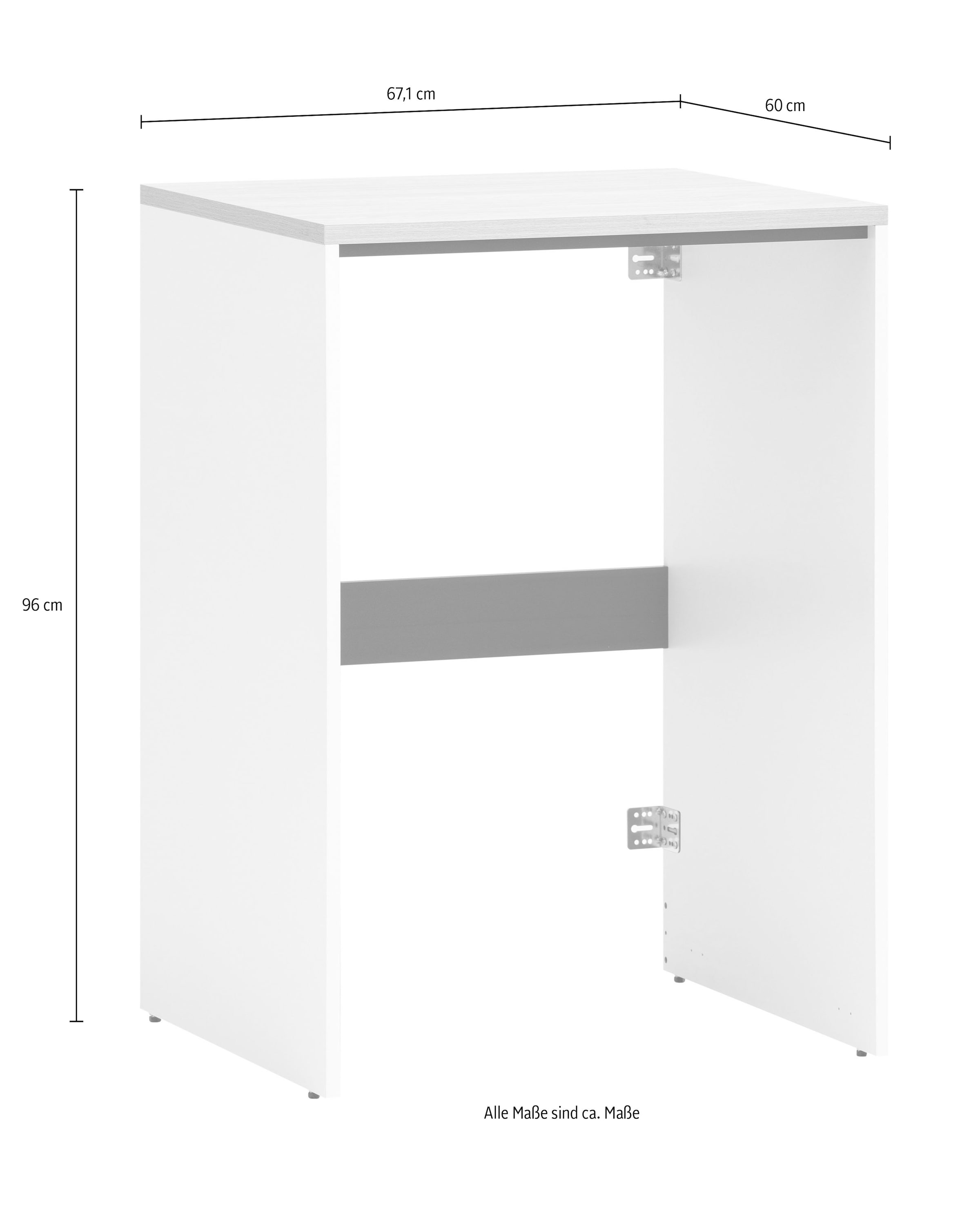 Schildmeyer Waschmaschinenumbauschrank »Solea, Breite 67 cm«, Variabel anbringbare Traverse, Stapelbar