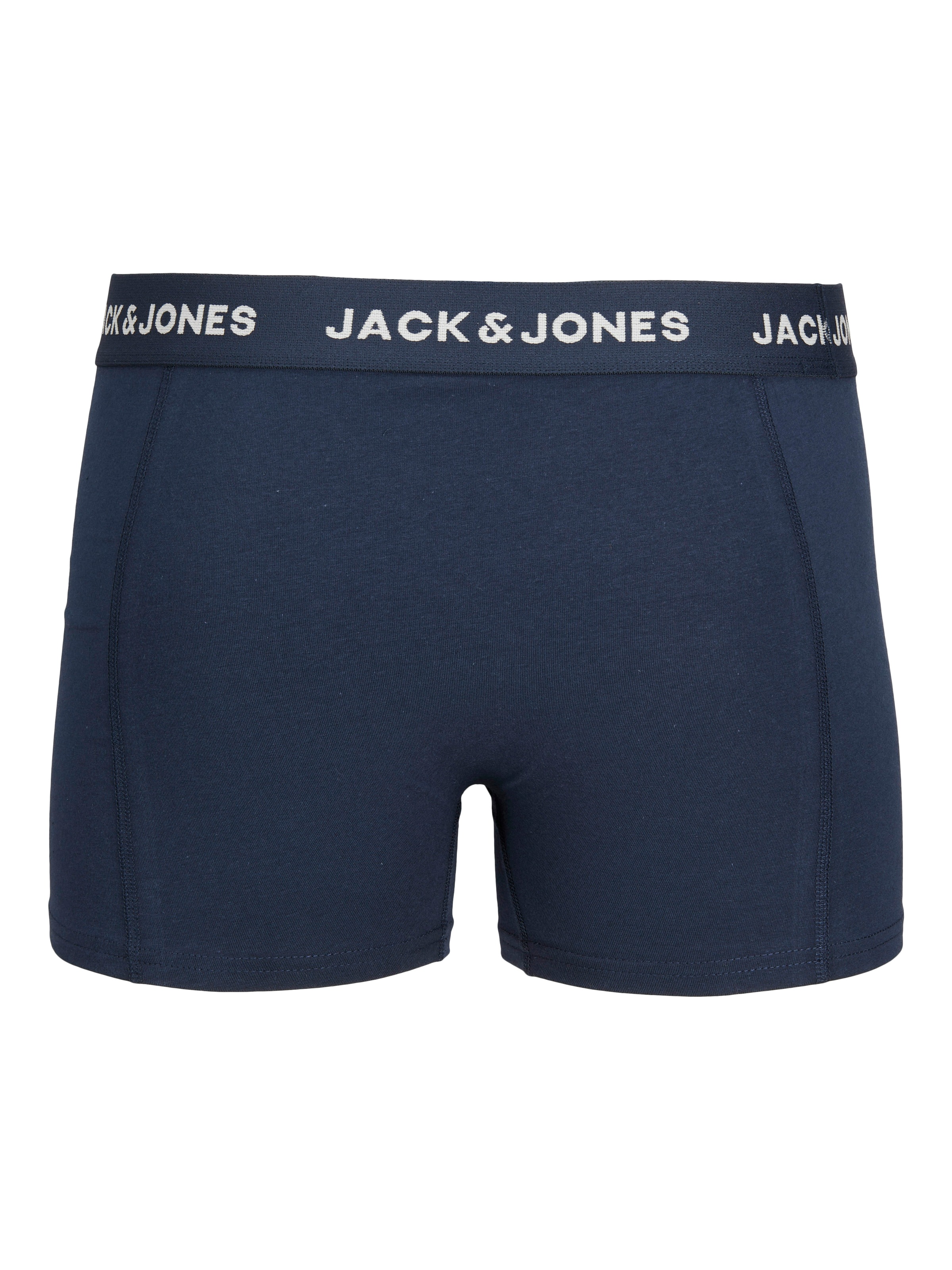 Jack & Jones Boxer »JACANTHONY  im 3er Pack mit Logo-Bund und weichem Griff« Packung, 3 Stk. unifarben mit Farbeinsatz, modisch, eng anliegend, Baumwollmischung