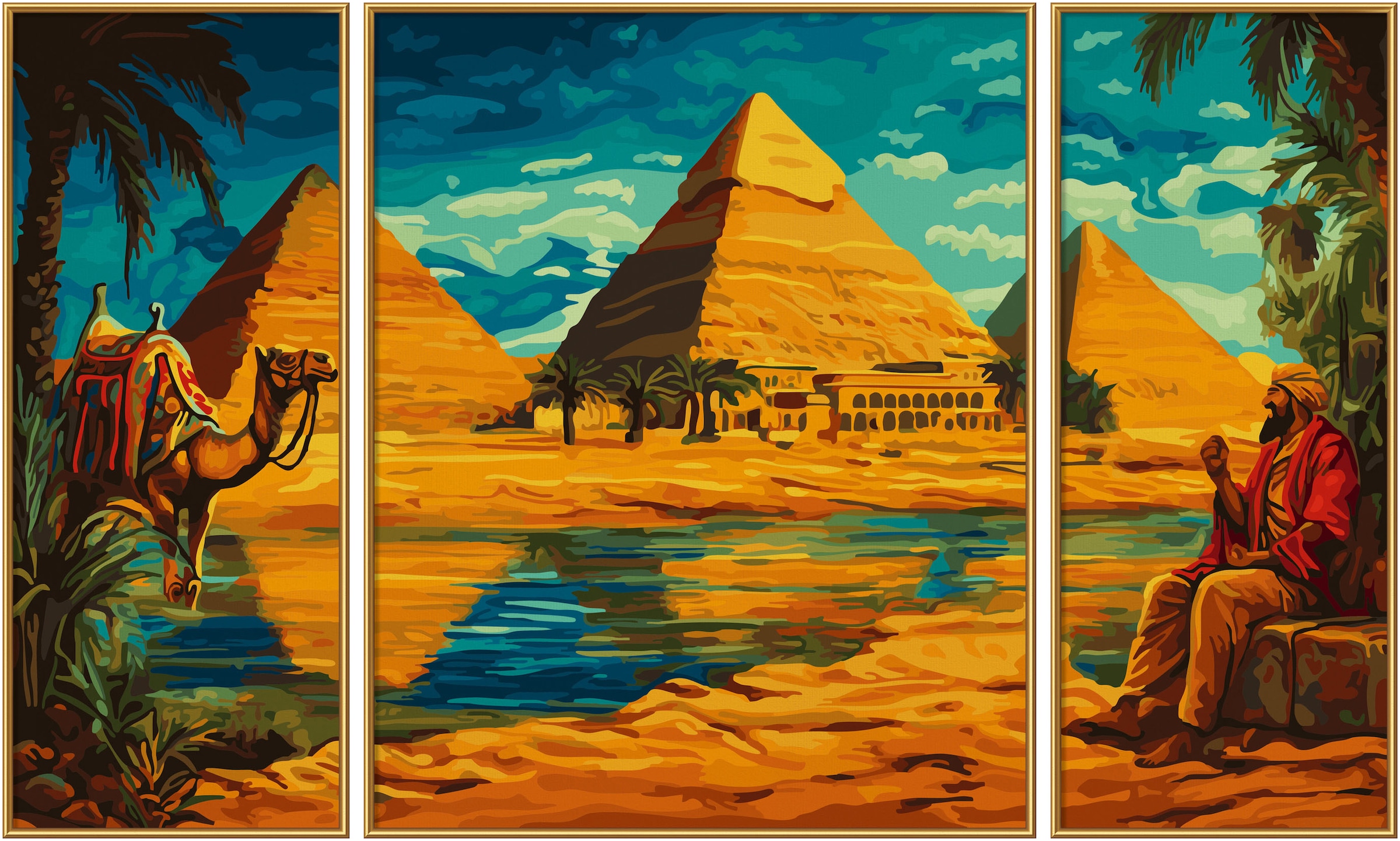 Schipper Malen nach Zahlen »Meisterklasse Triptychon - Ägypten« Made in Germany
