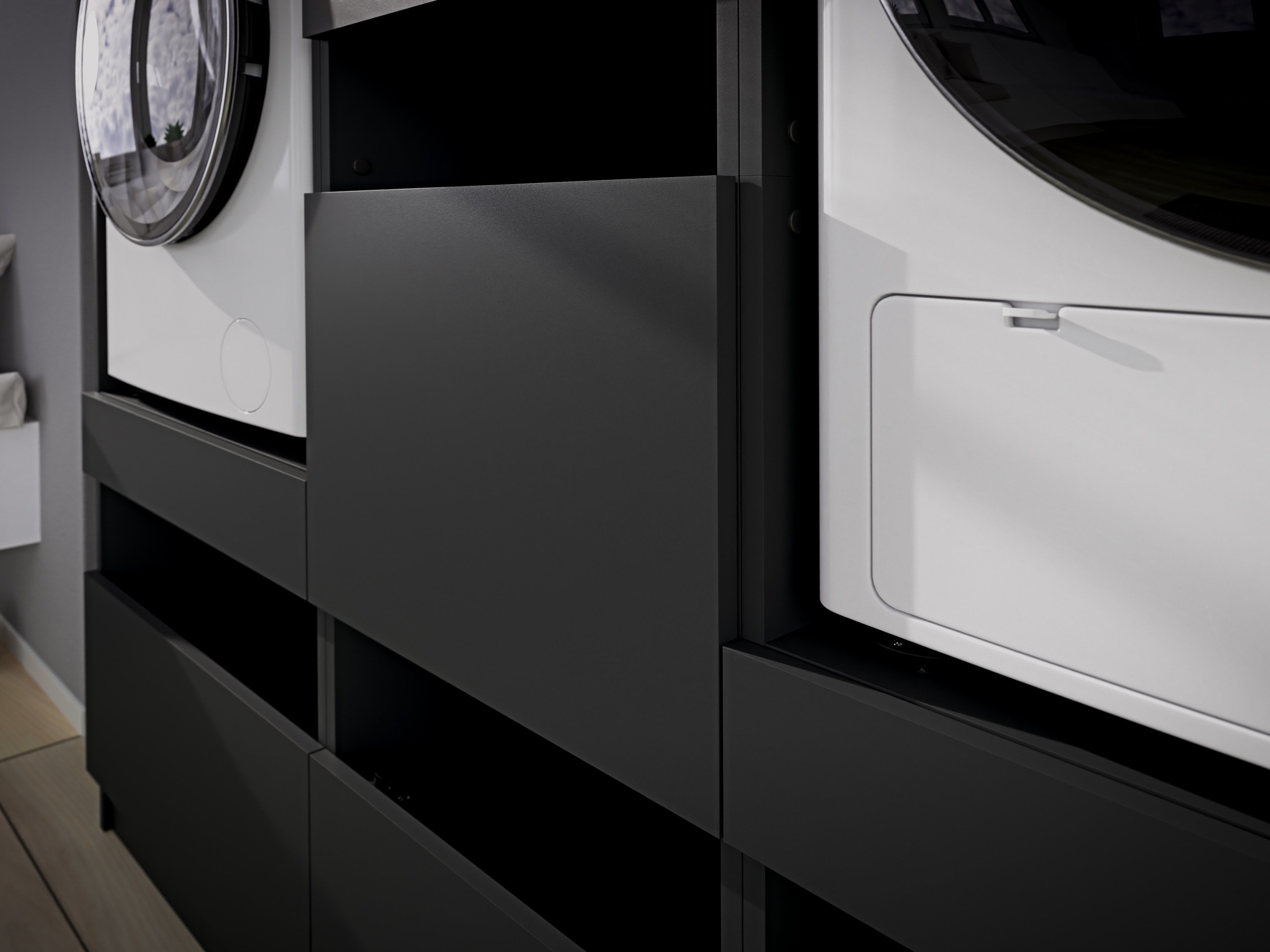 BASIC by Balculina Mehrzweckschrank-Set »Washhome B/T/H 118x68x200 cm« 2 Stk. tlg.