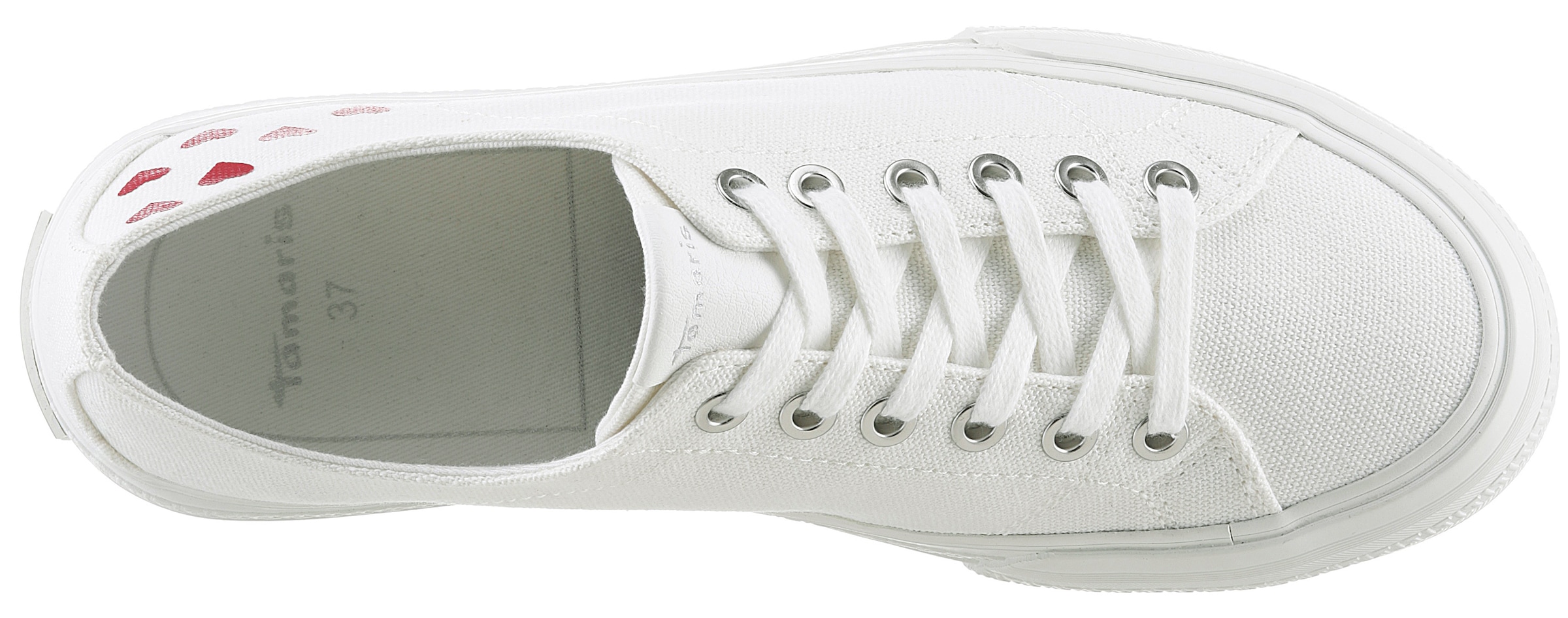 Tamaris Plateausneaker, Freizeitschuh, Halbschuh, Schnürschuh mit Logo an der Ferse