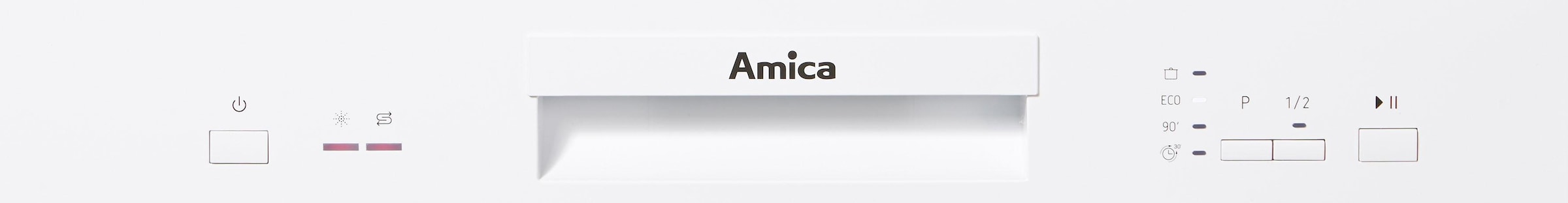 Amica Standgeschirrspüler »GSP 14745-1 W«, 12 Maßgedecke, Kontrollanzeige für Salz- und Klarspülermangel