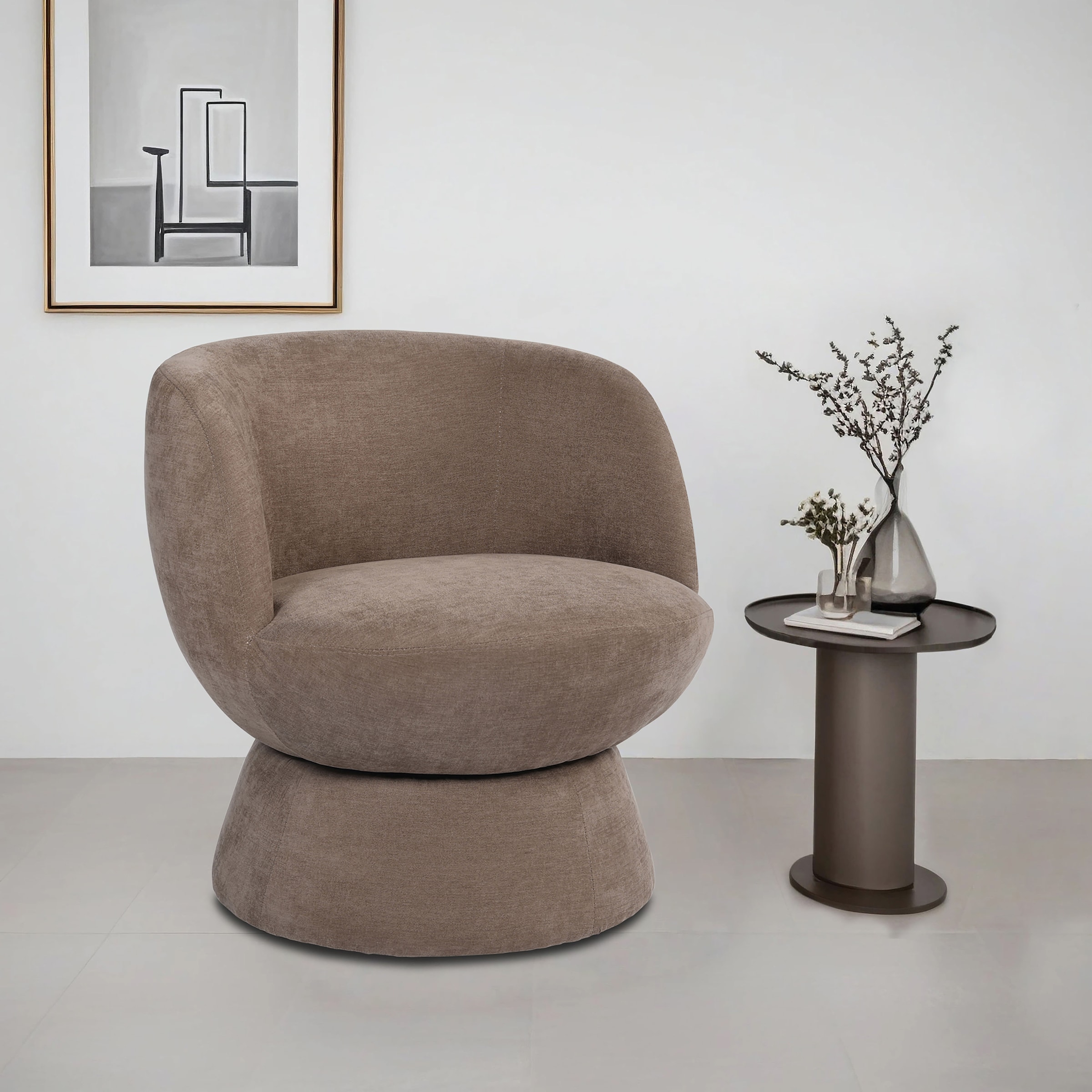 OTTO home Drehsessel »ZAZZA Lese-Sessel, TV-Sessel, Loungesessel« 360° drehbar, feiner Struktur-Bezug