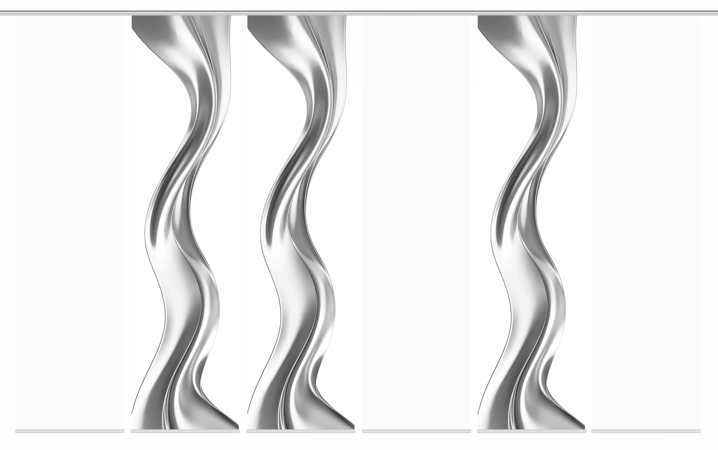 HOME WOHNIDEEN Schiebegardine »OAKLEY« Paneelwagen 6 Stk. tlg. SCHIEBEVORHANGSET,SEIDENOPTIK,DIGIDRUCK