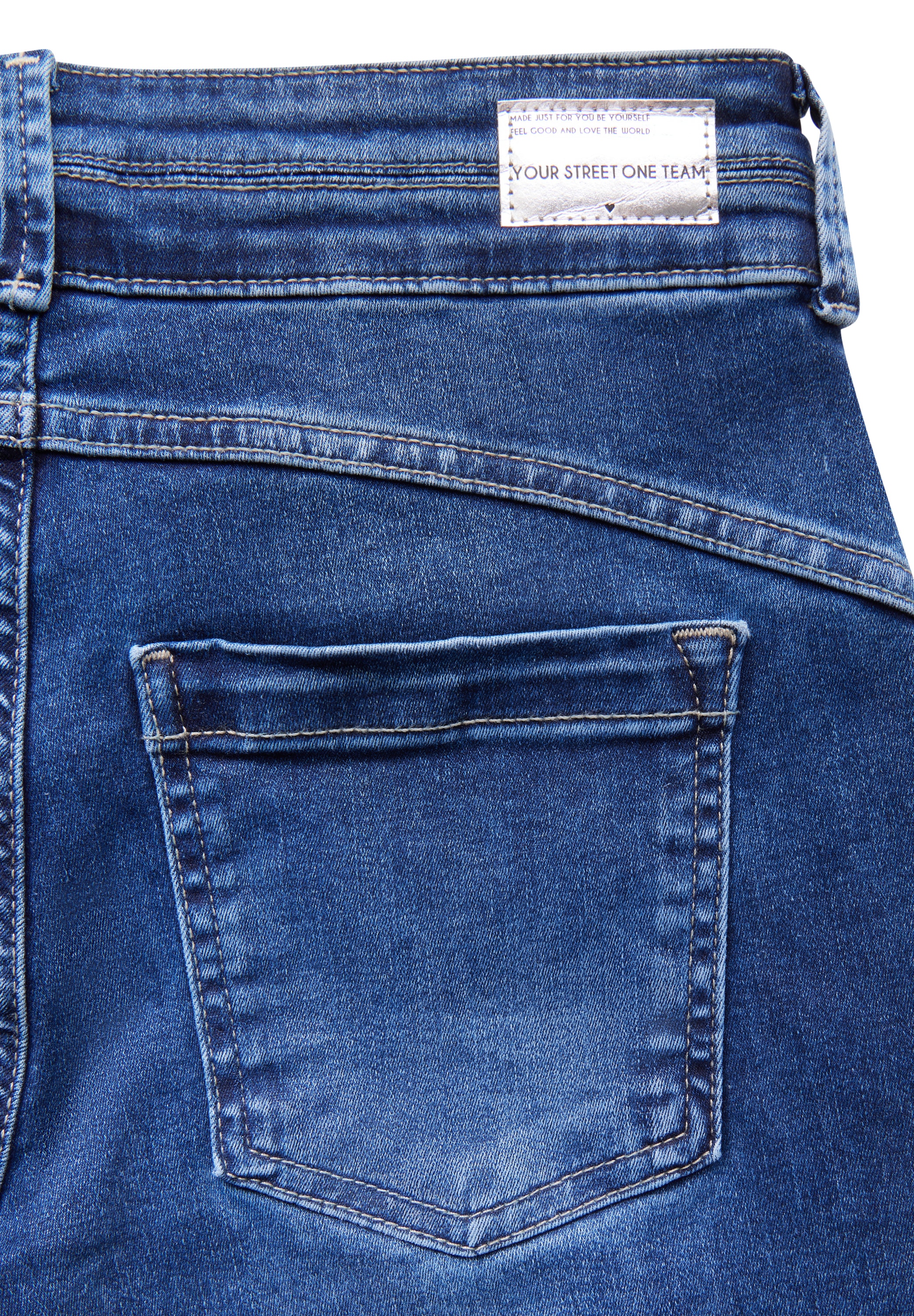 STREET ONE Slim-fit-Jeans »Style YORK«, 5-Pocket-Style mit Stretch